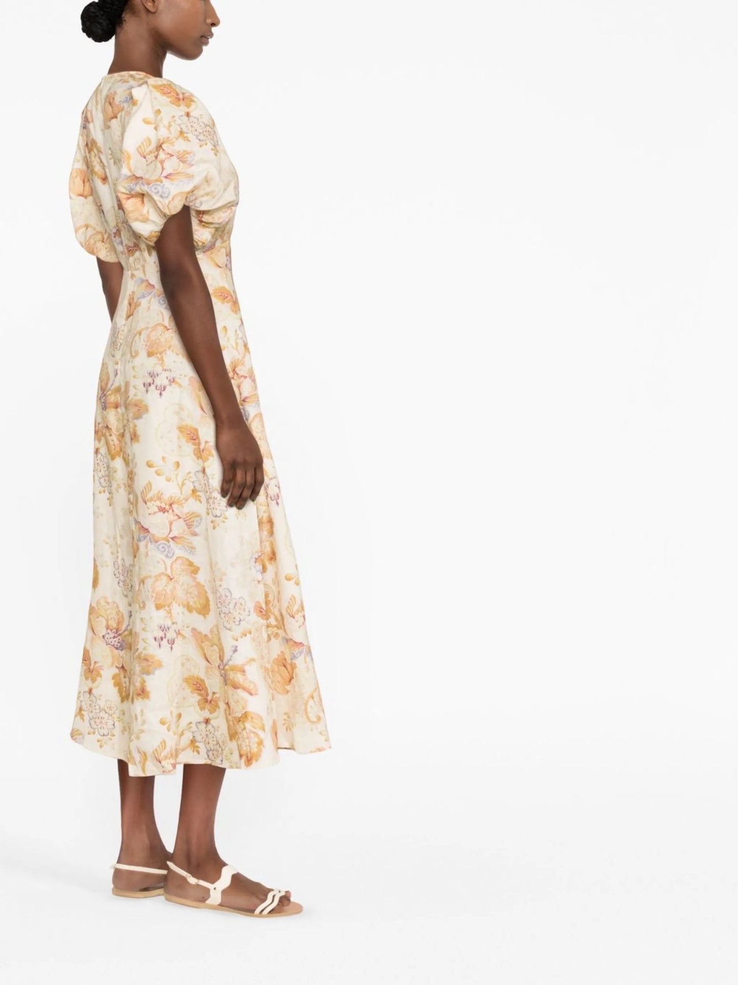 floral-print short-sleeve dress