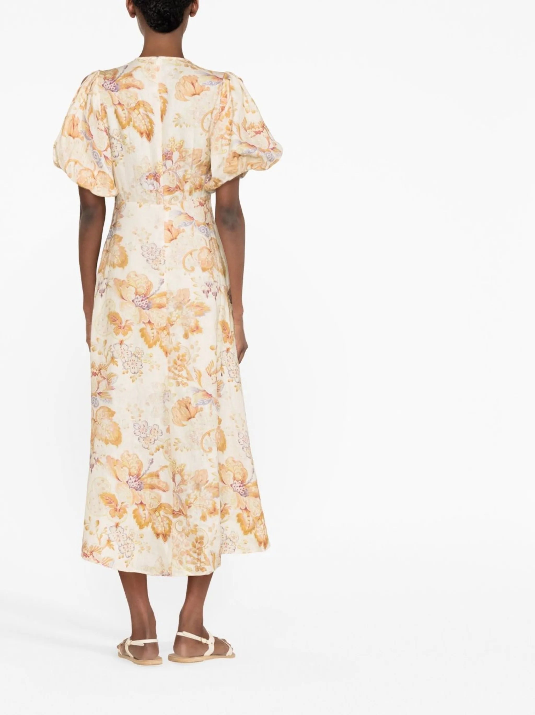 floral-print short-sleeve dress
