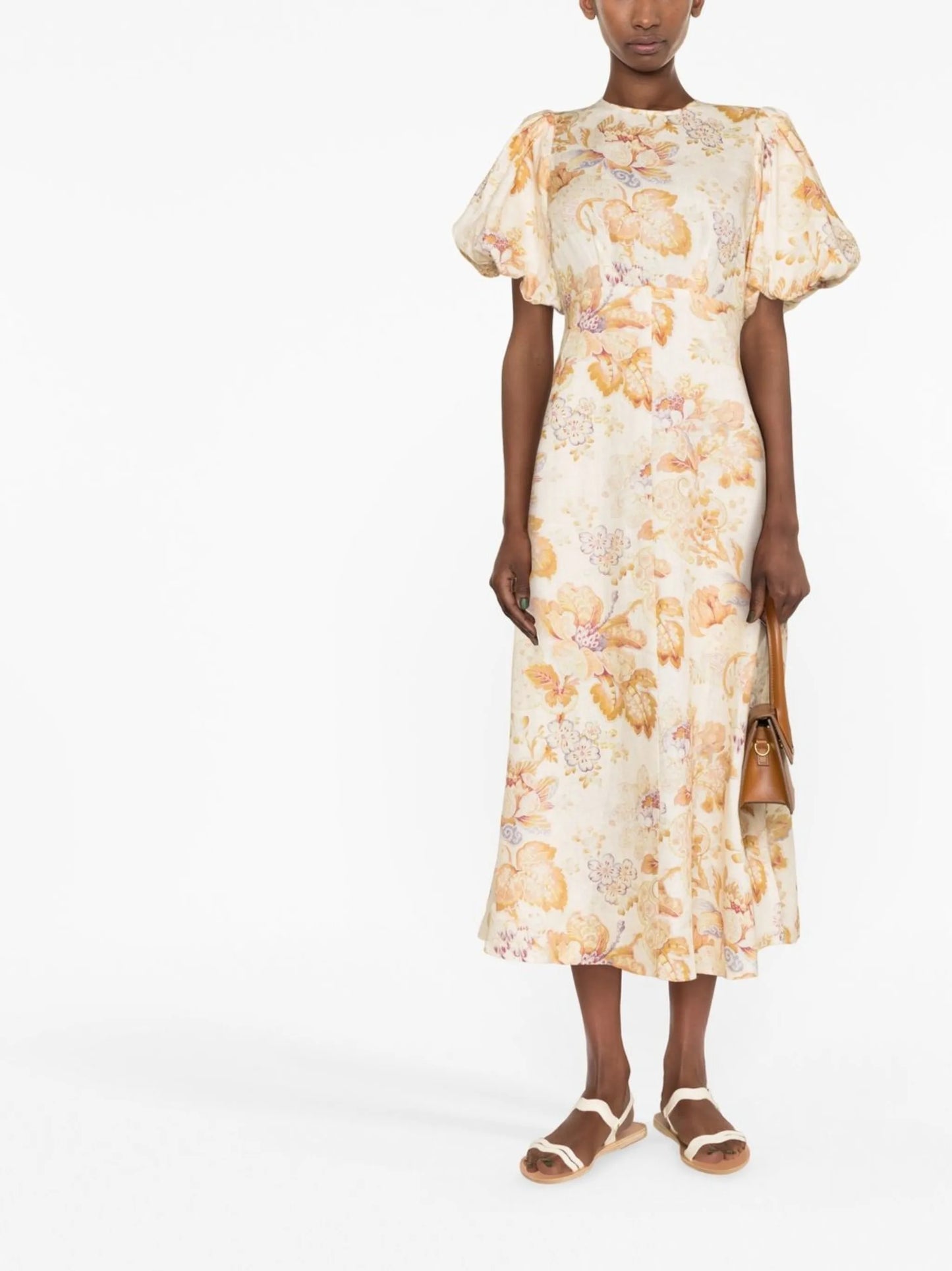 floral-print short-sleeve dress
