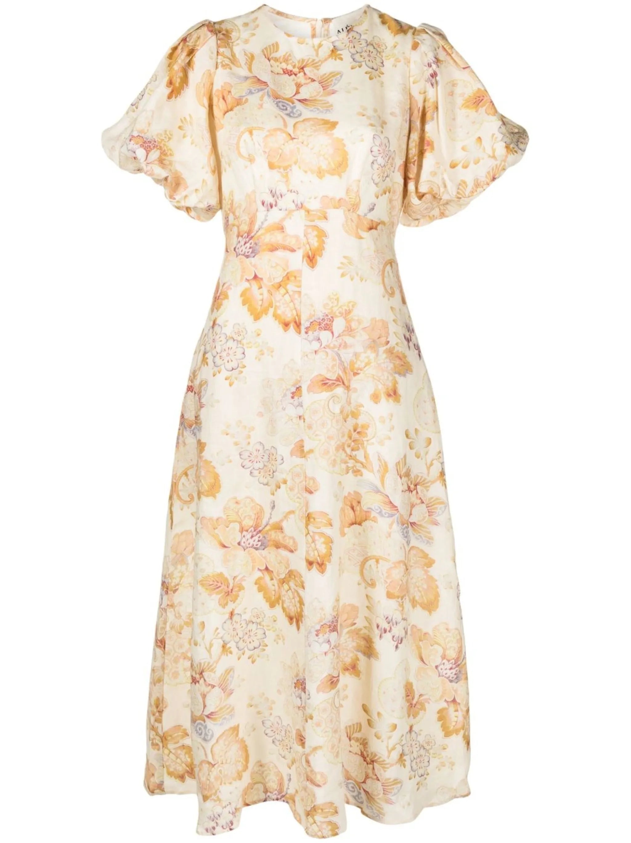 floral-print short-sleeve dress