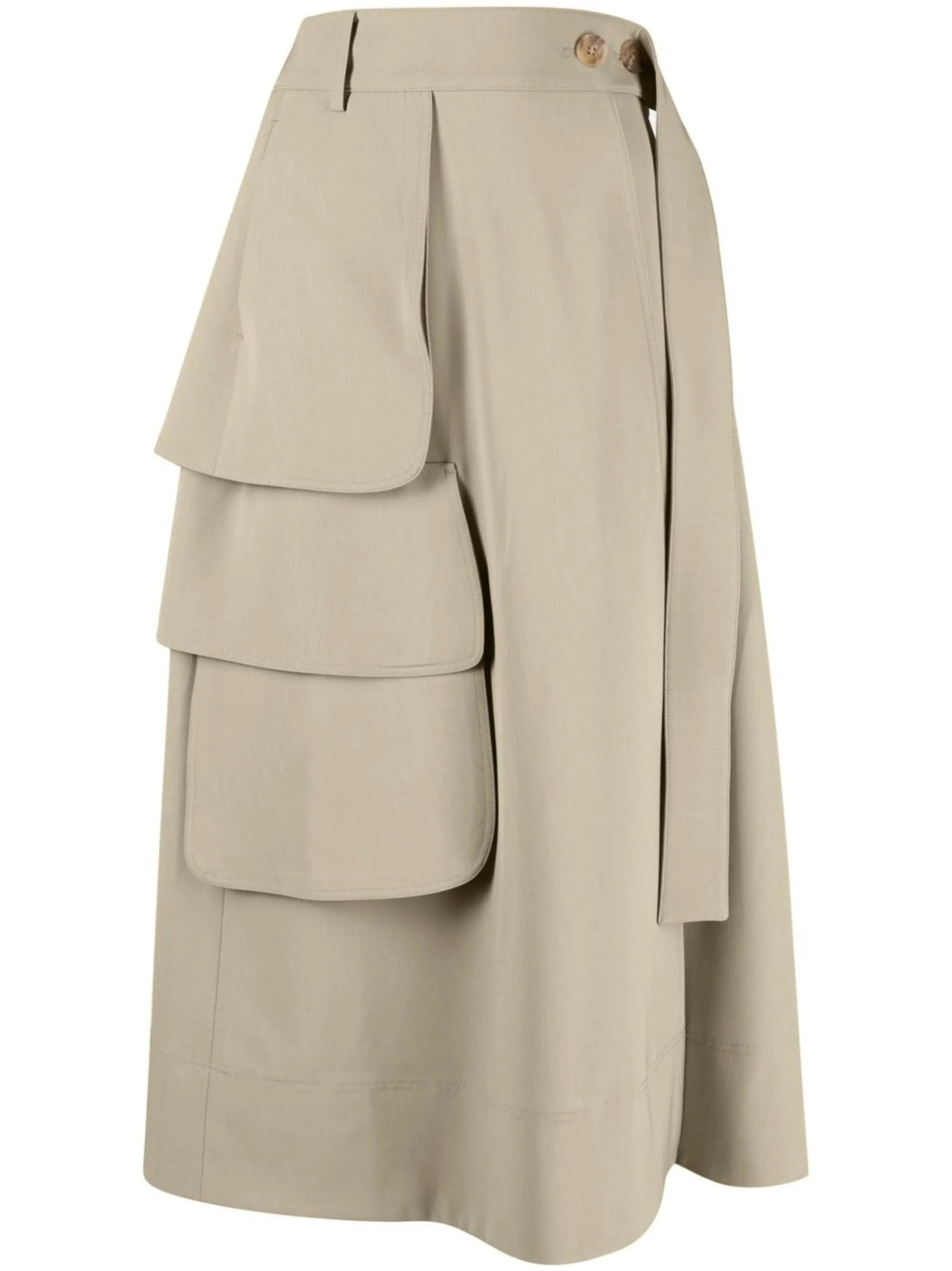 Nomi wrap midi skirt