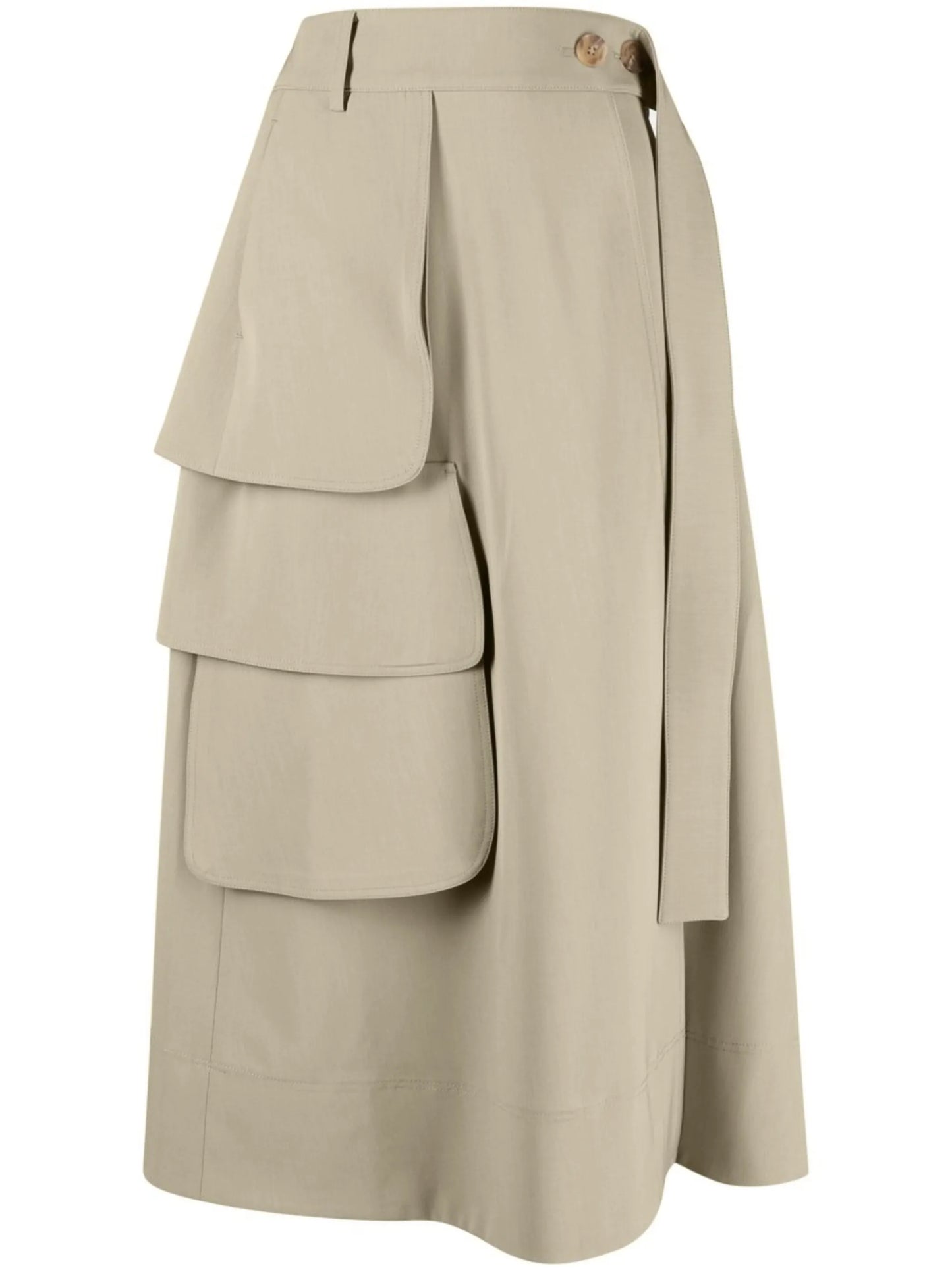Nomi wrap midi skirt