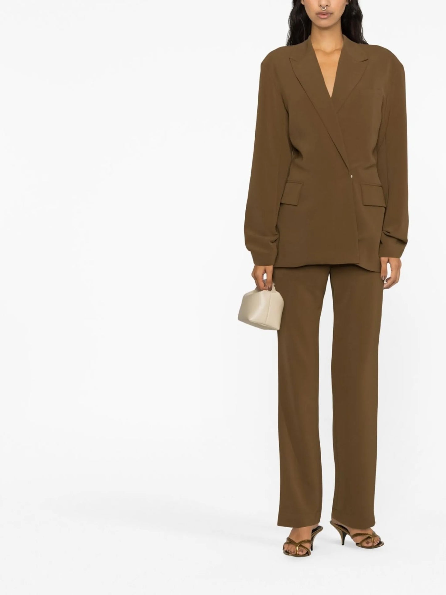 notched-lapel tailored blazer