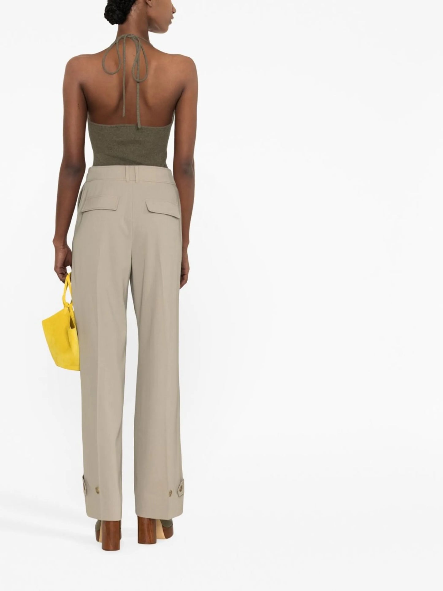 wide-leg tailored trousers