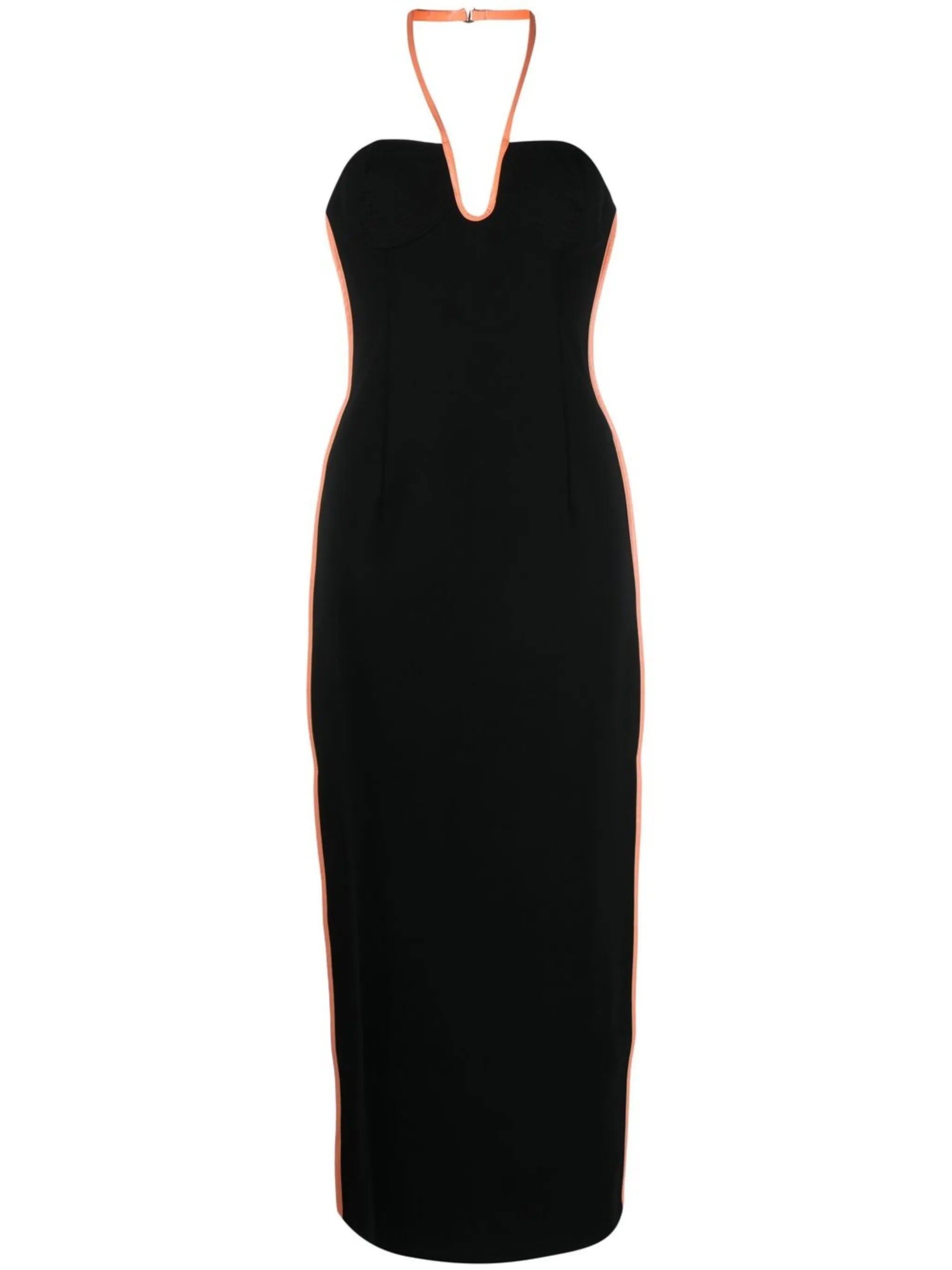 Nassia seam-detail halterneck midi dress