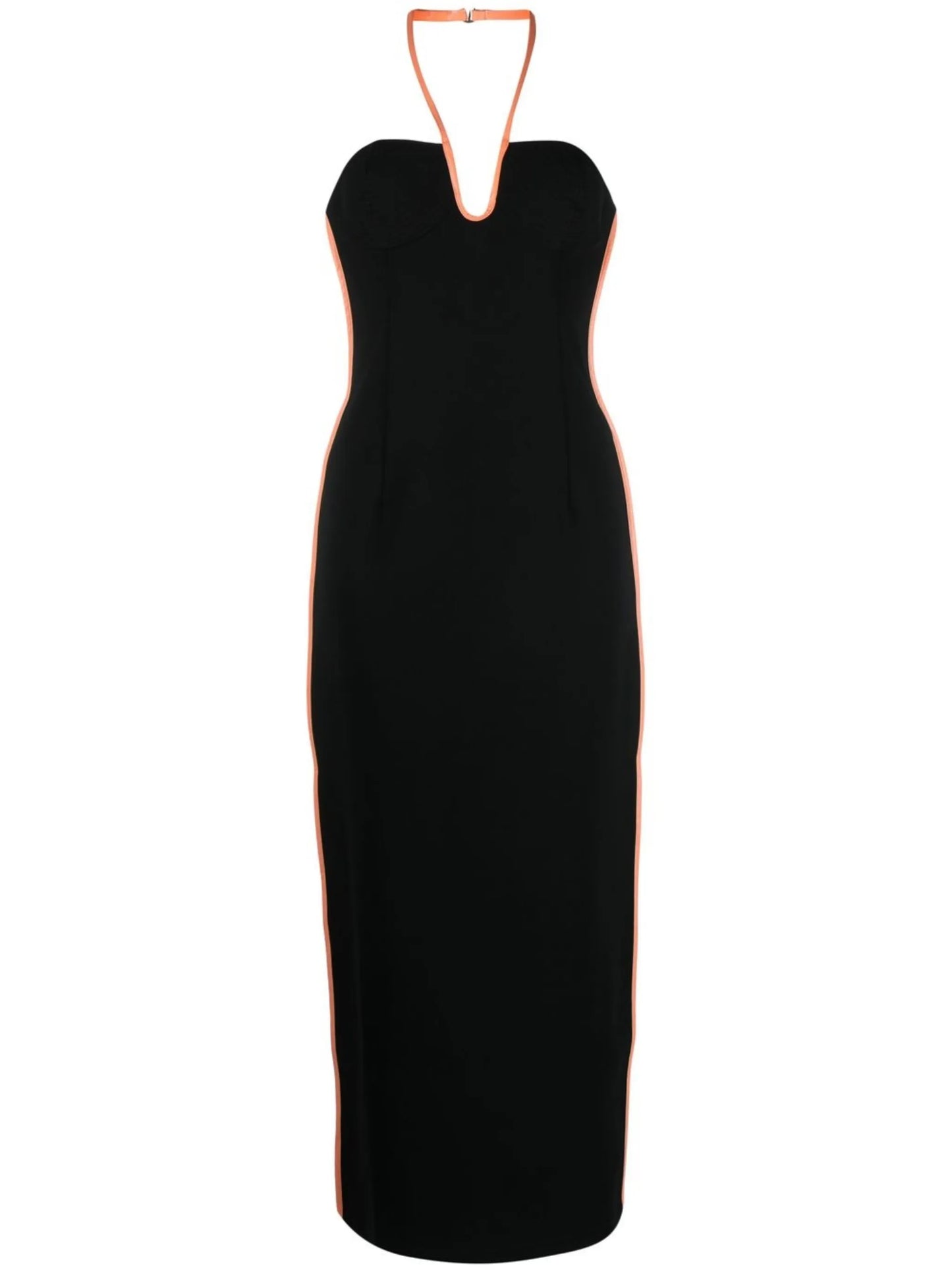 Nassia seam-detail halterneck midi dress