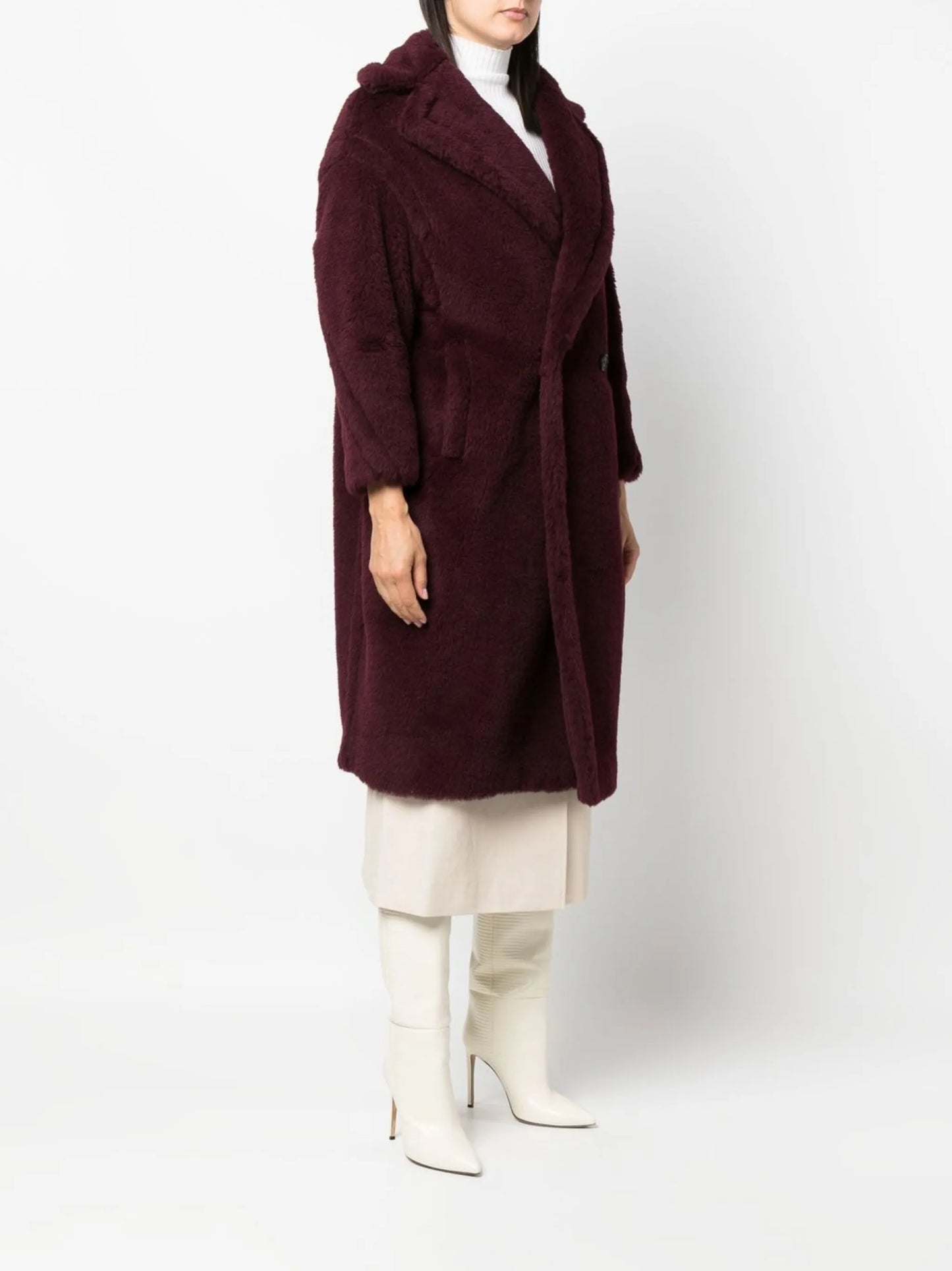 Tedgirl double-breasted alpaca-wool coat