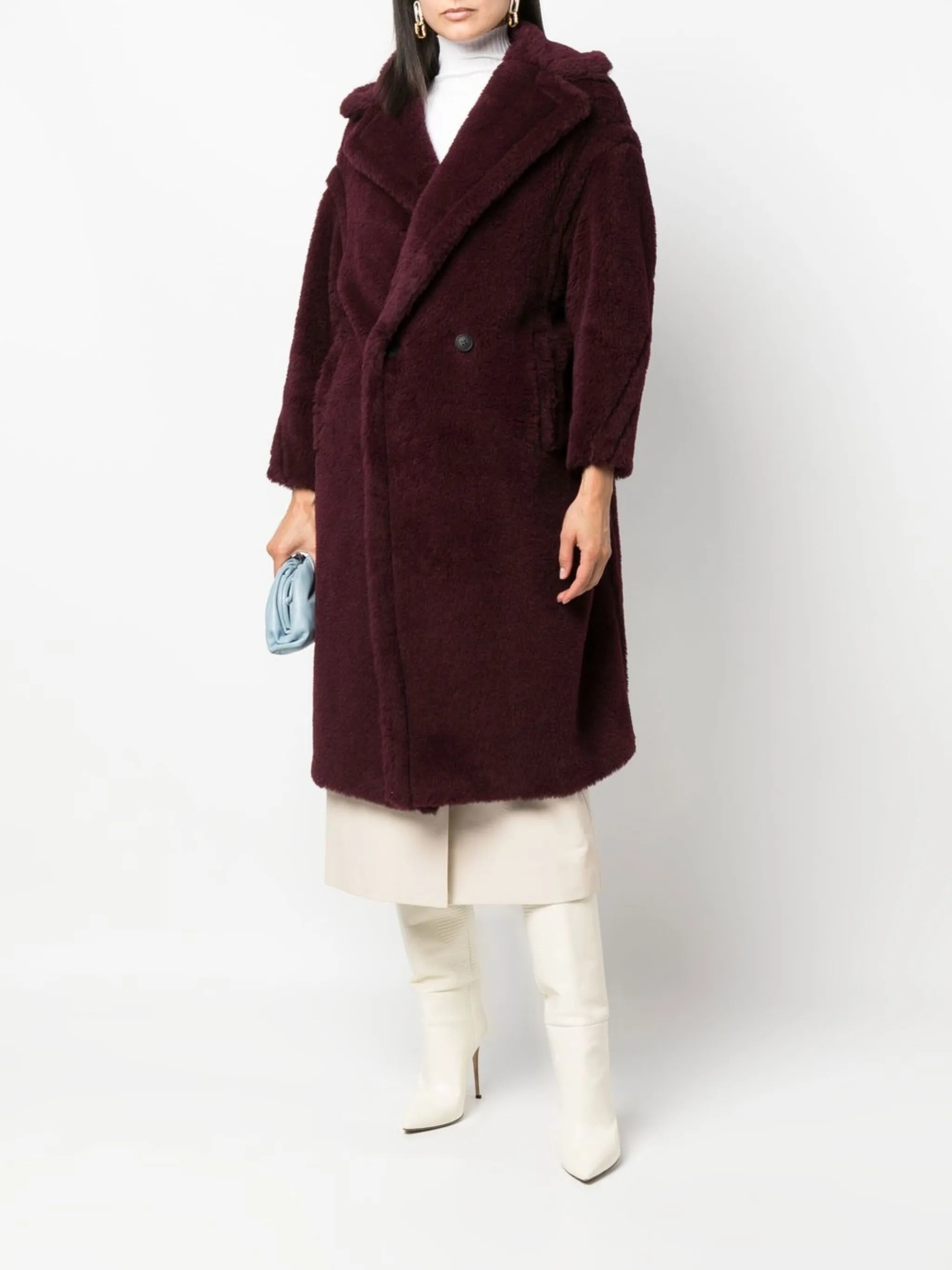 Tedgirl double-breasted alpaca-wool coat