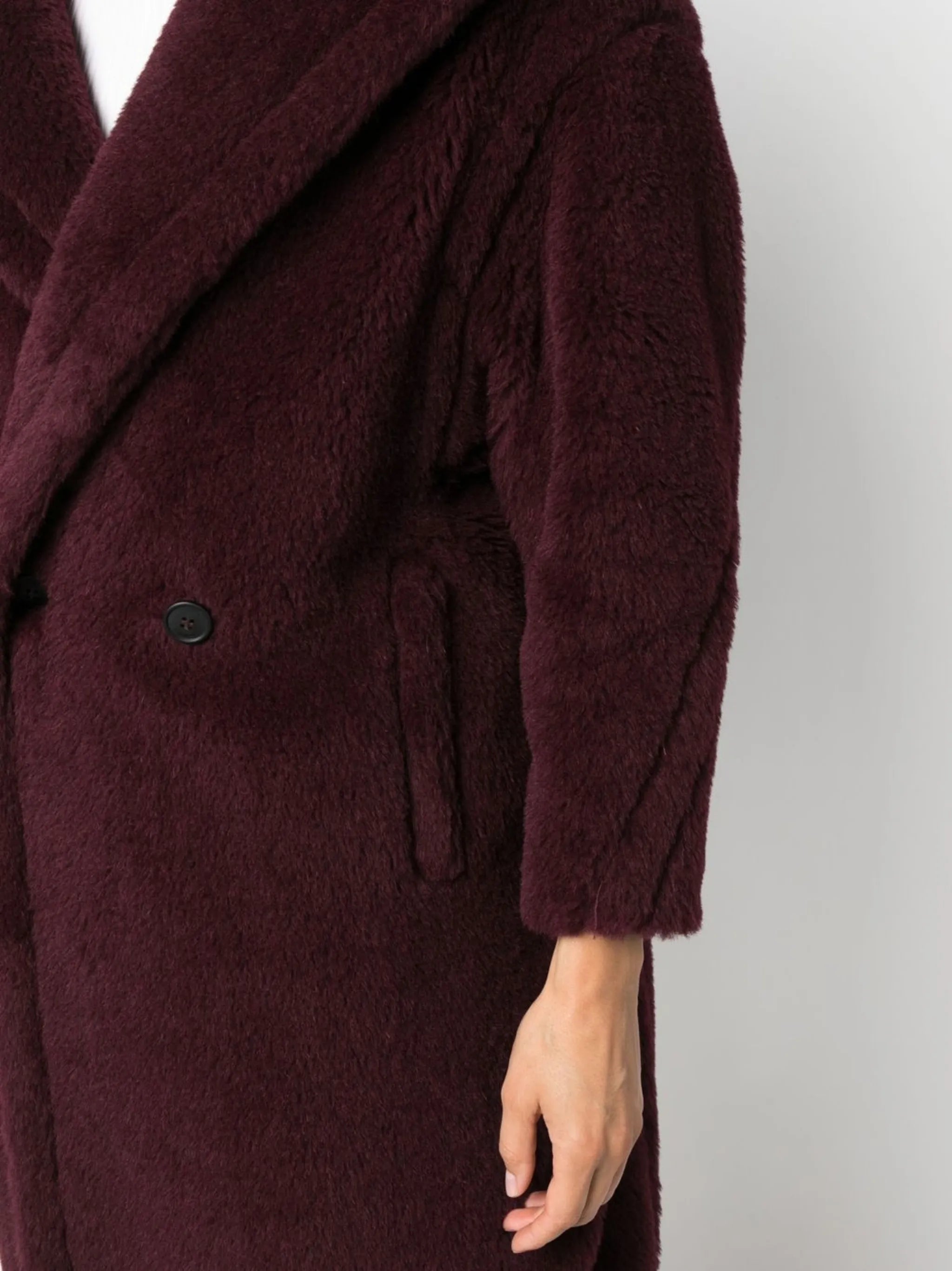 Tedgirl double-breasted alpaca-wool coat