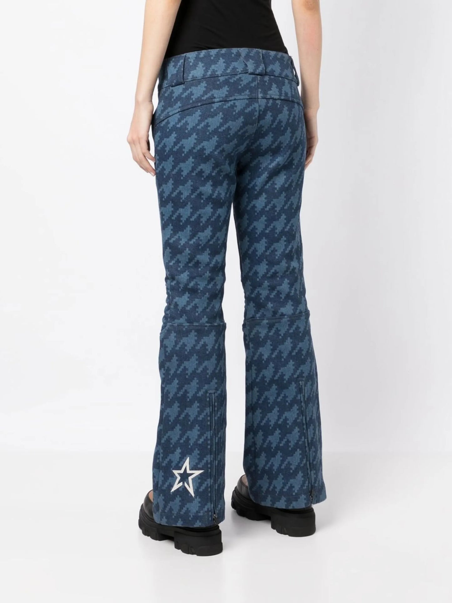 Auroral denim  flare ski trousers