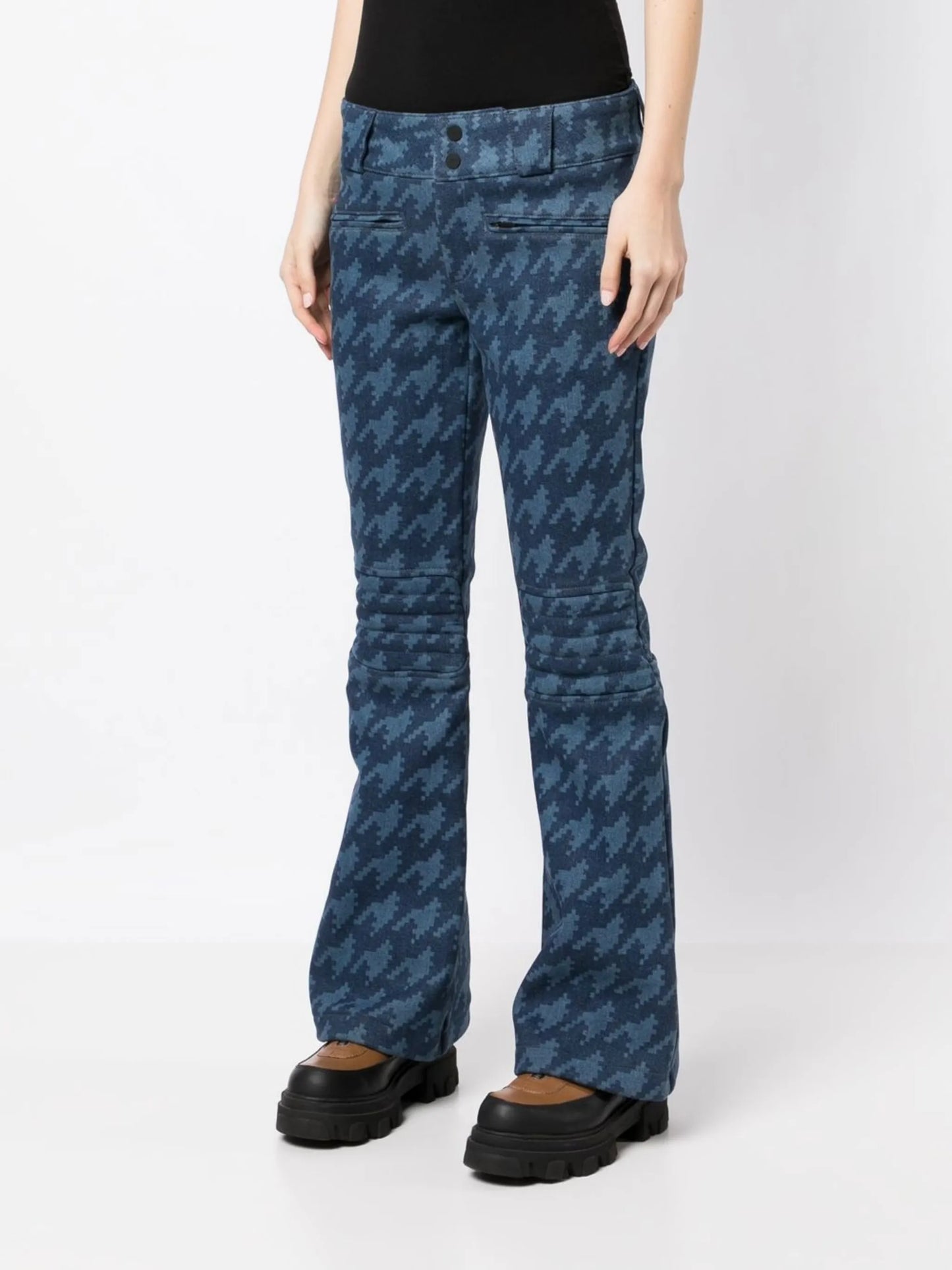 Auroral denim  flare ski trousers