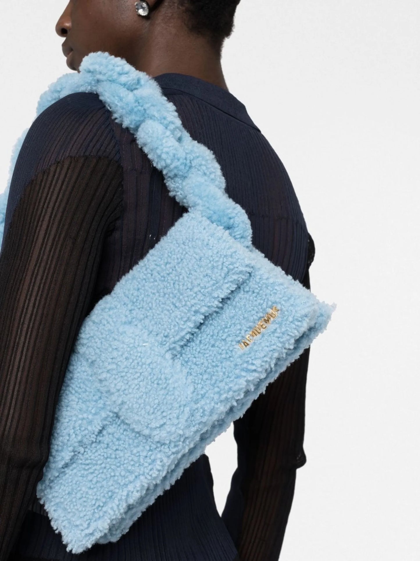 Le Bambidou shearling shoulder bag
