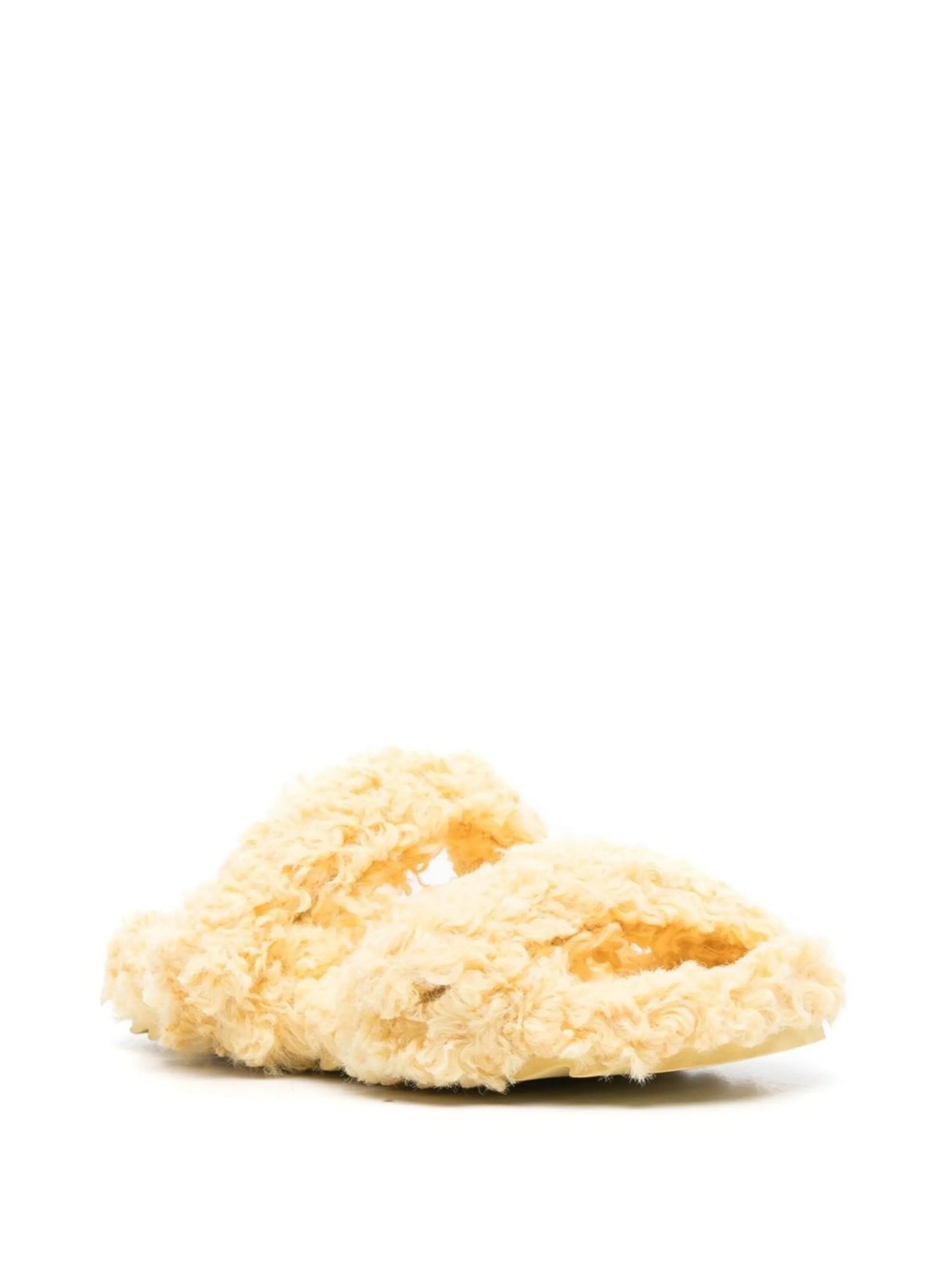 shearling-effect slides