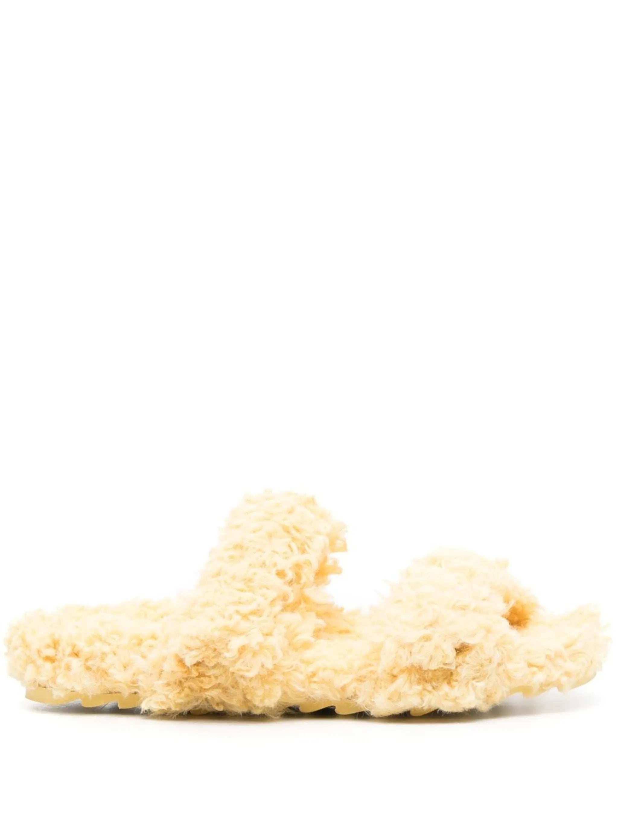 shearling-effect slides