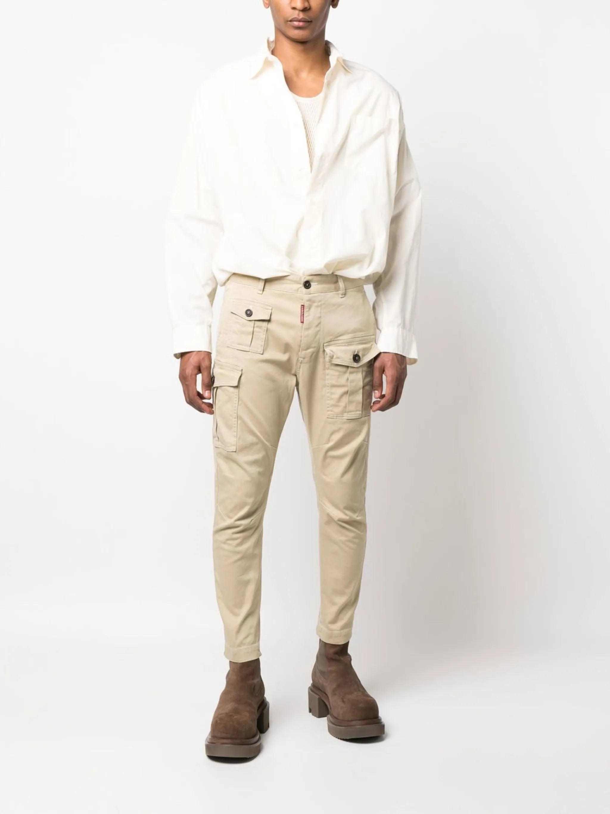 cargo-style chino trousers
