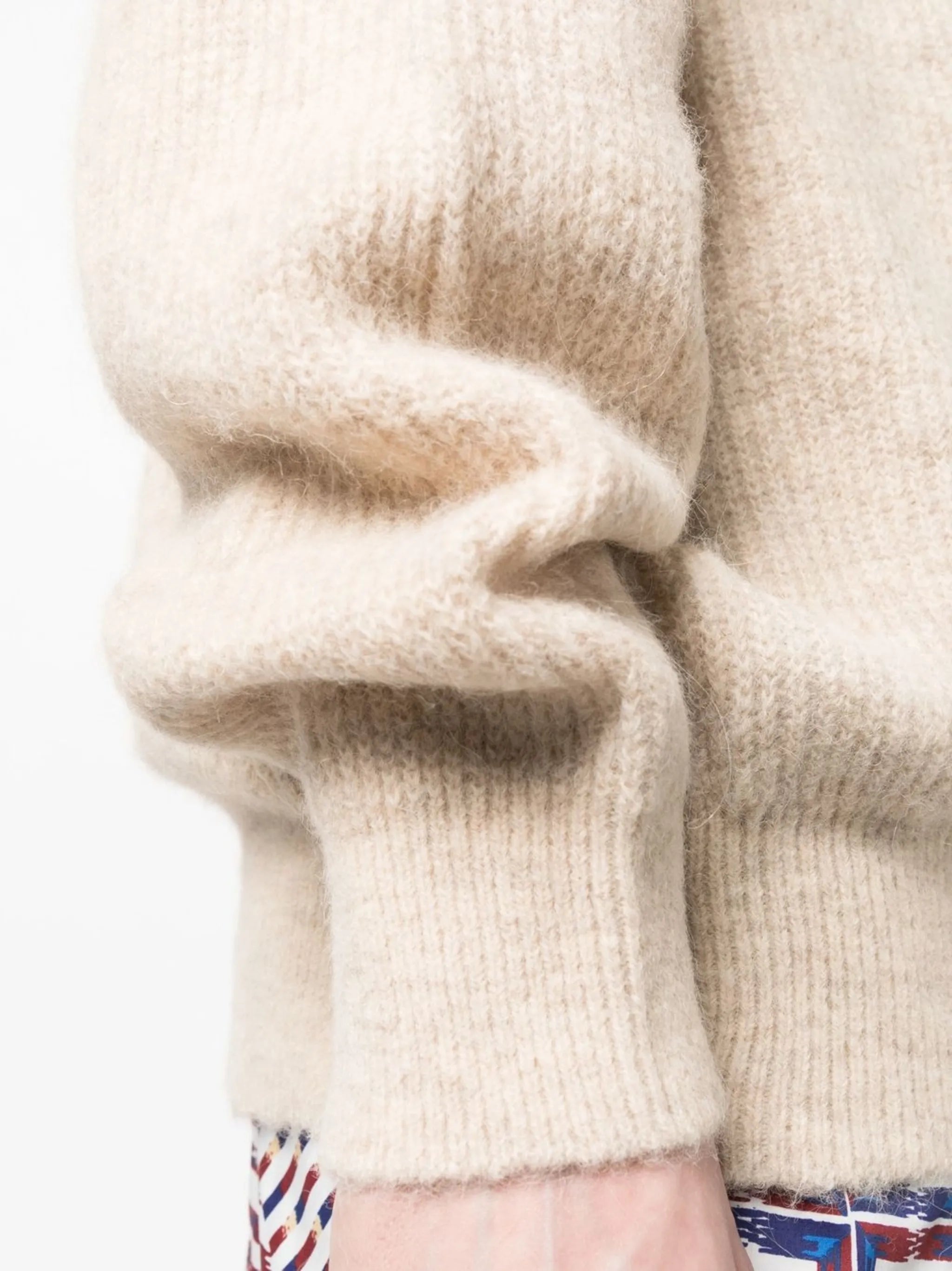 ribbed-knit crew neck jumper