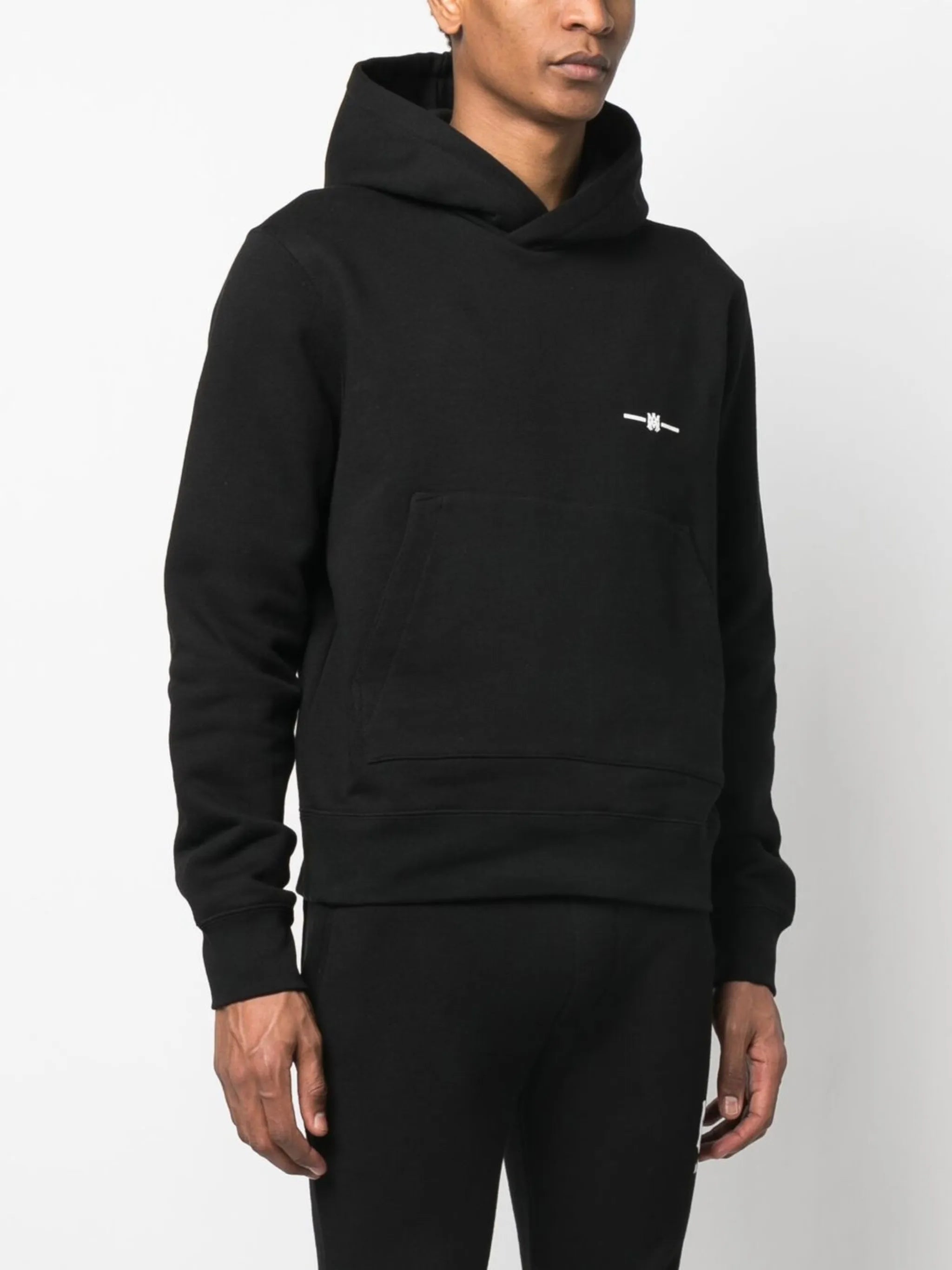 logo-print cotton hoodie