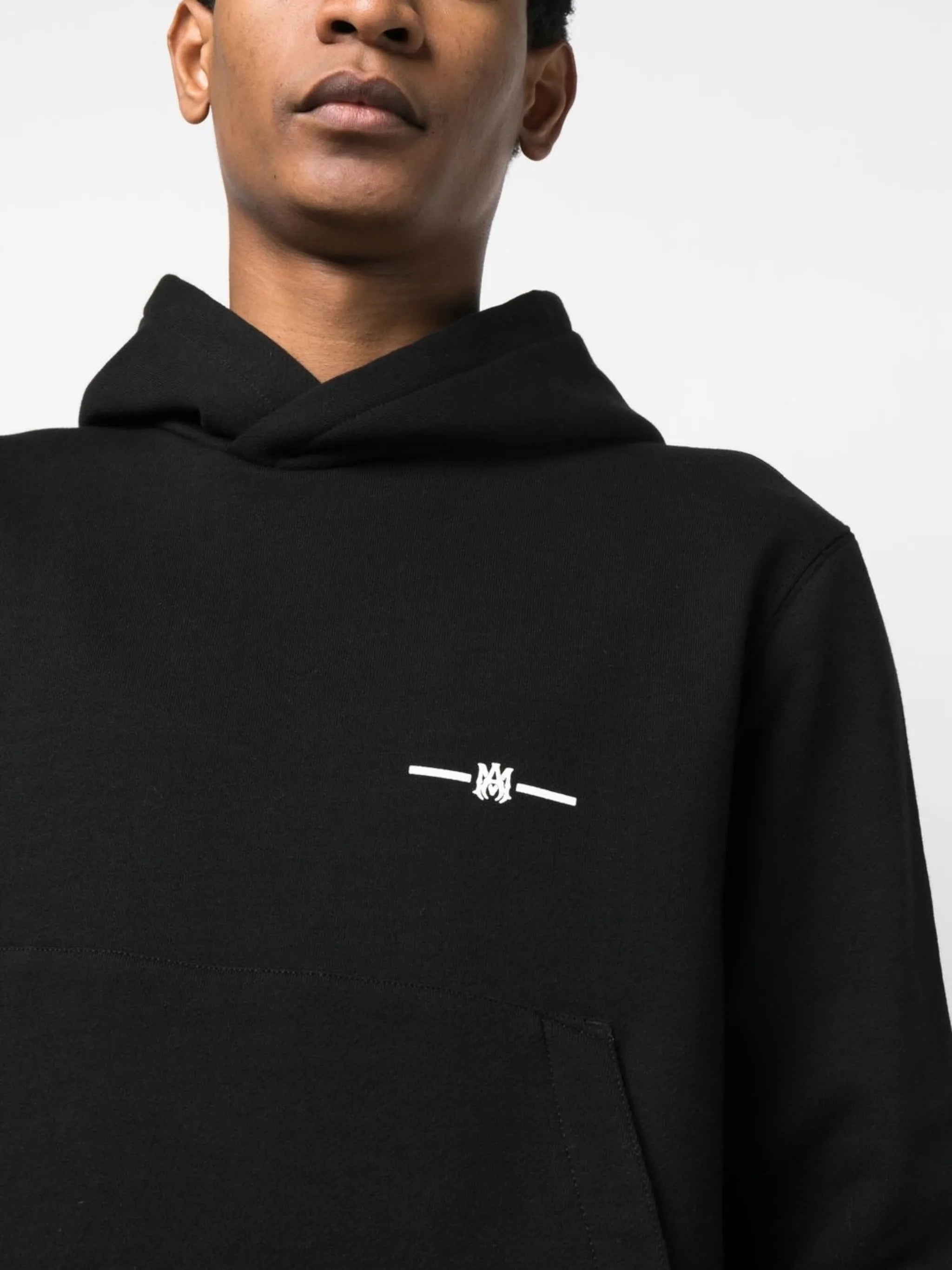 logo-print cotton hoodie