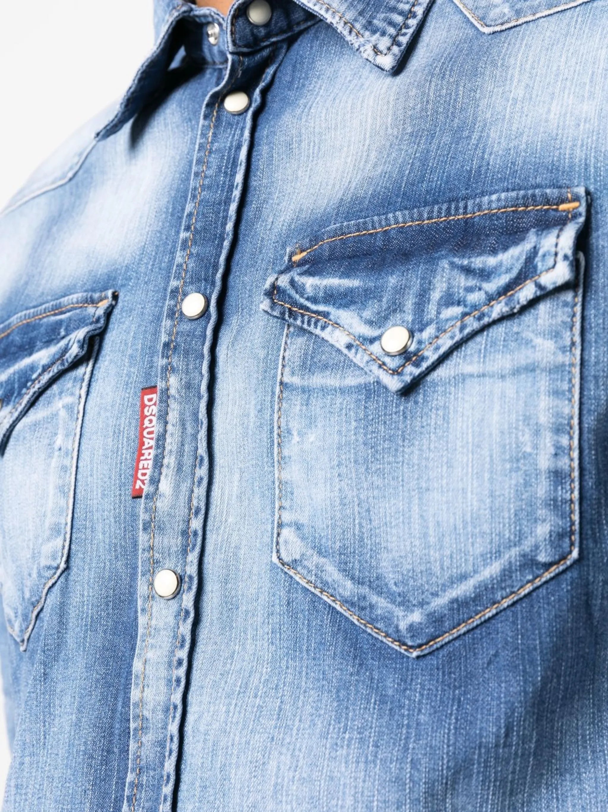 light wash long-sleeve shirt