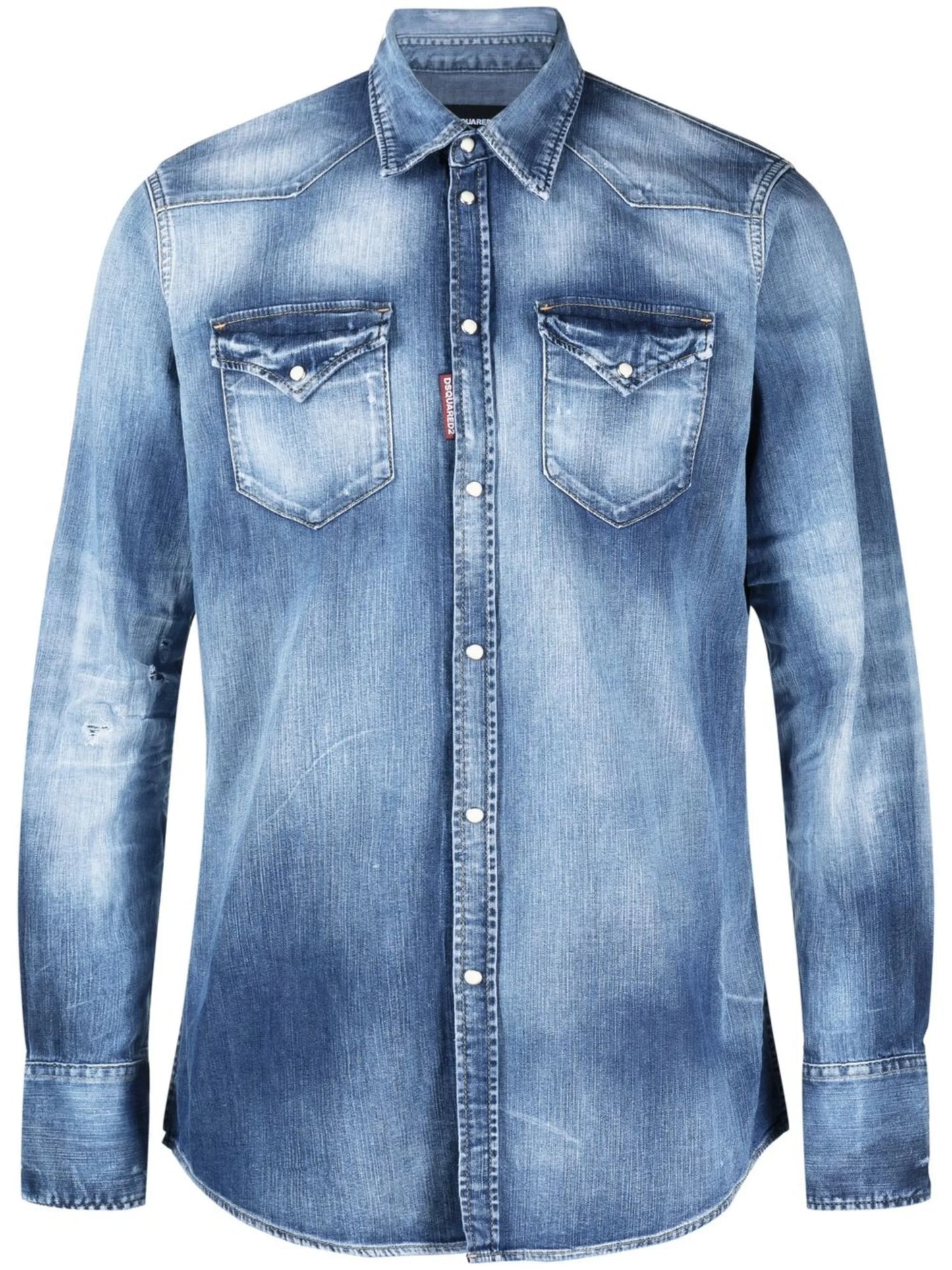 light wash long-sleeve shirt