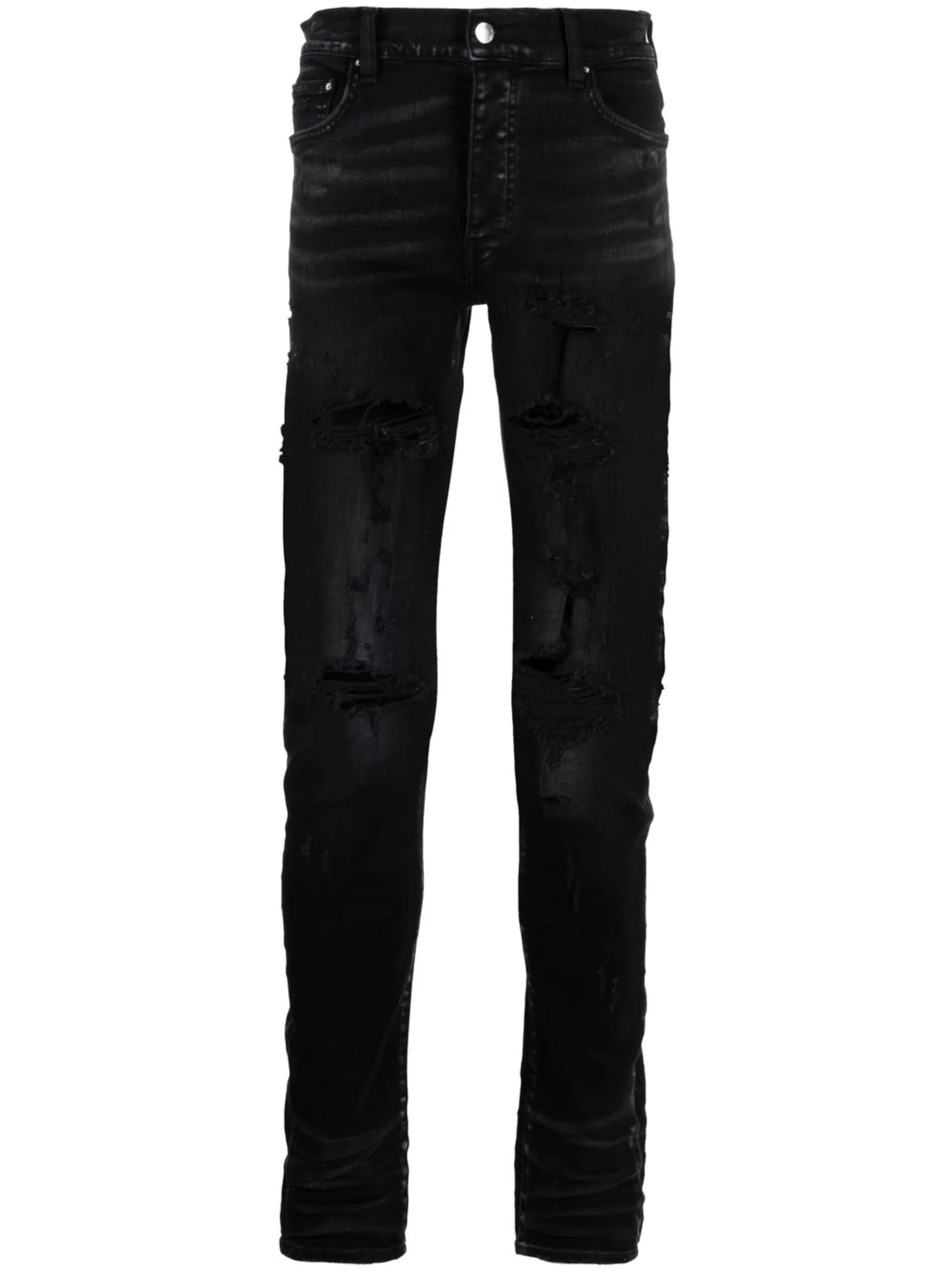 distressed skinny jeans