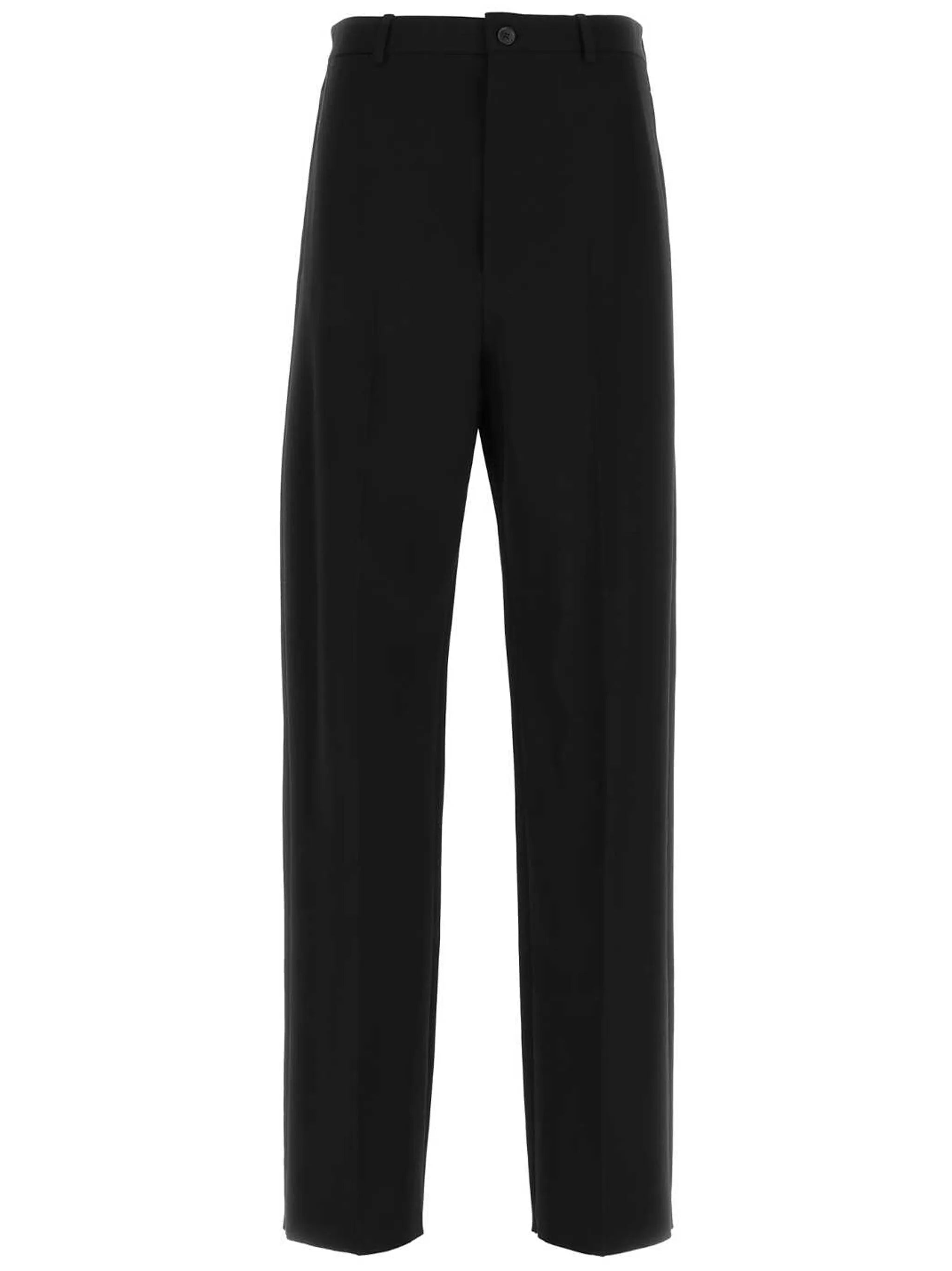 high-waisted straight-leg trousers