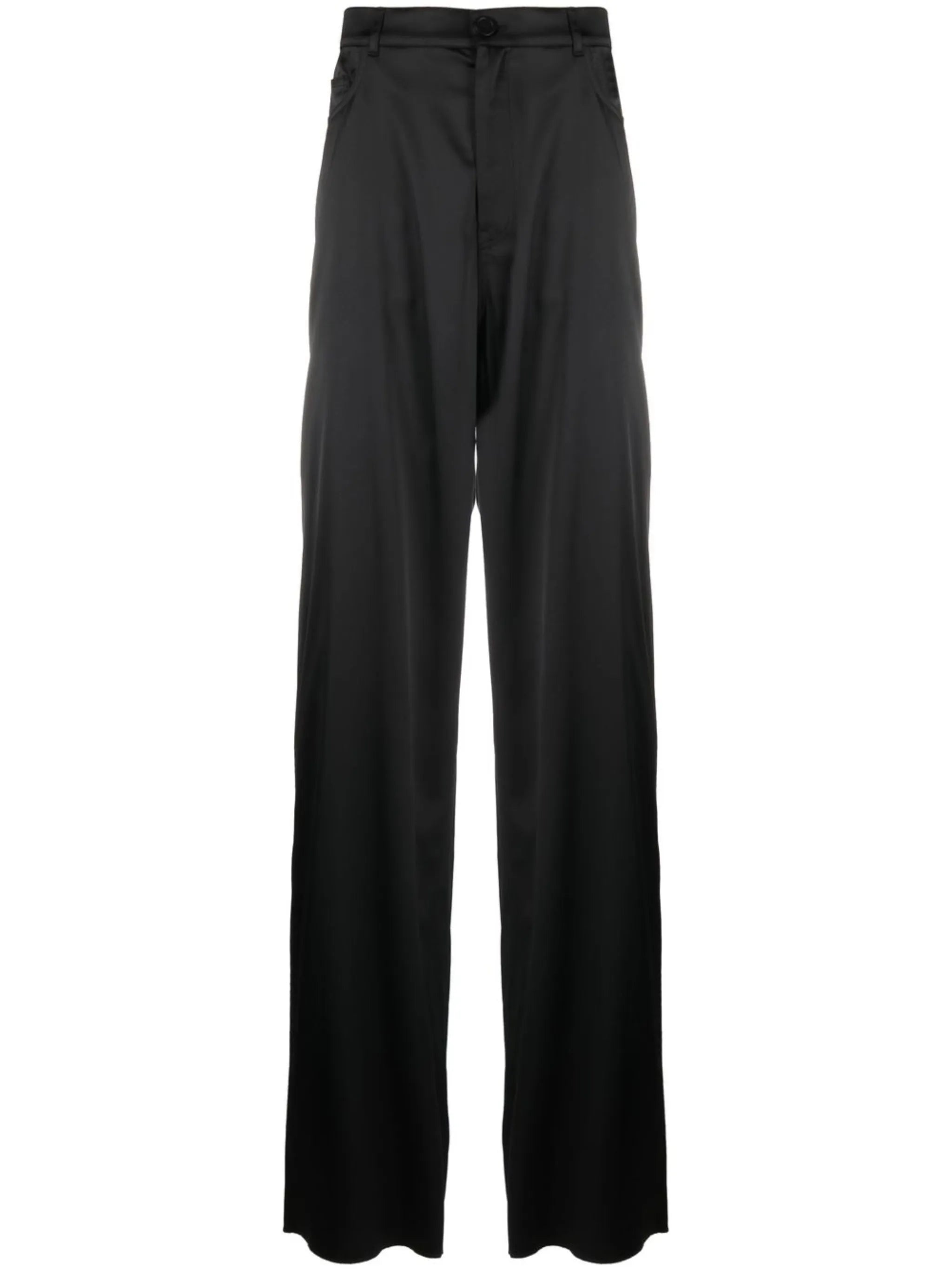 loose-cut stretch-satin trousers