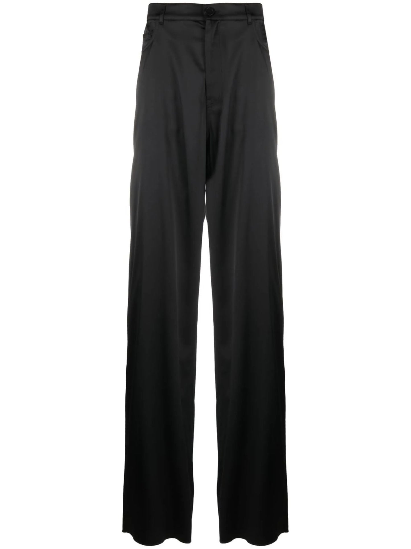 loose-cut stretch-satin trousers