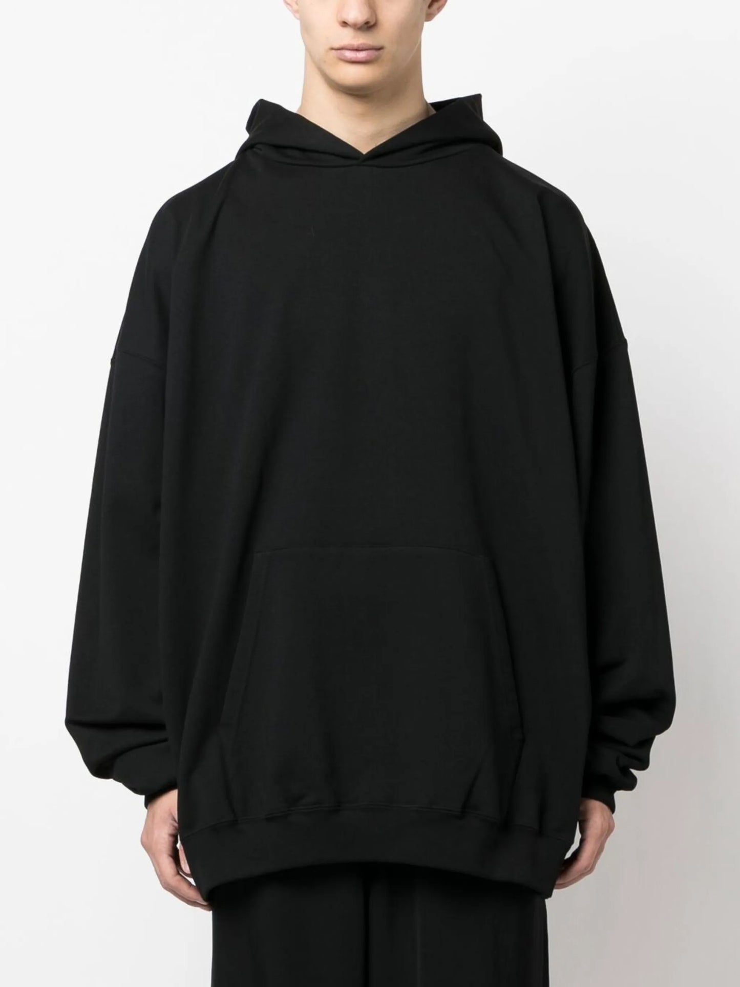 logo-embroidered oversized hoodie