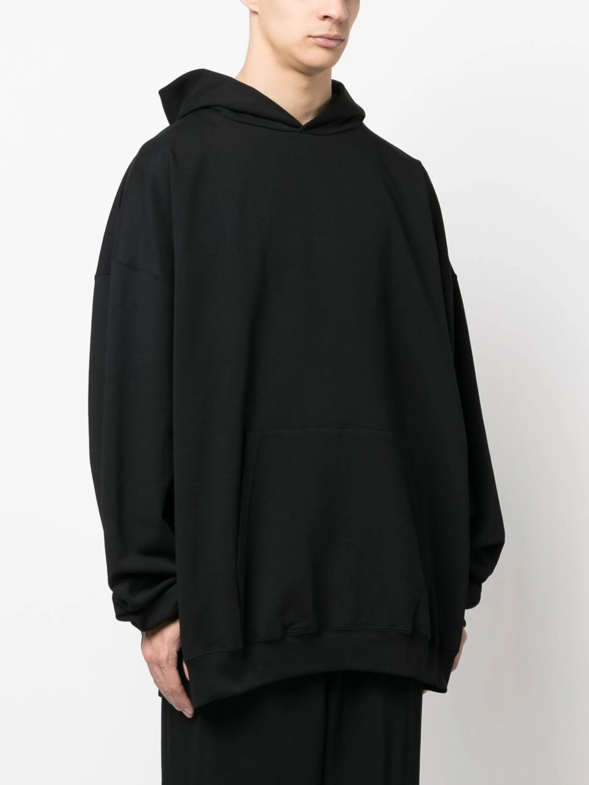 logo-embroidered oversized hoodie