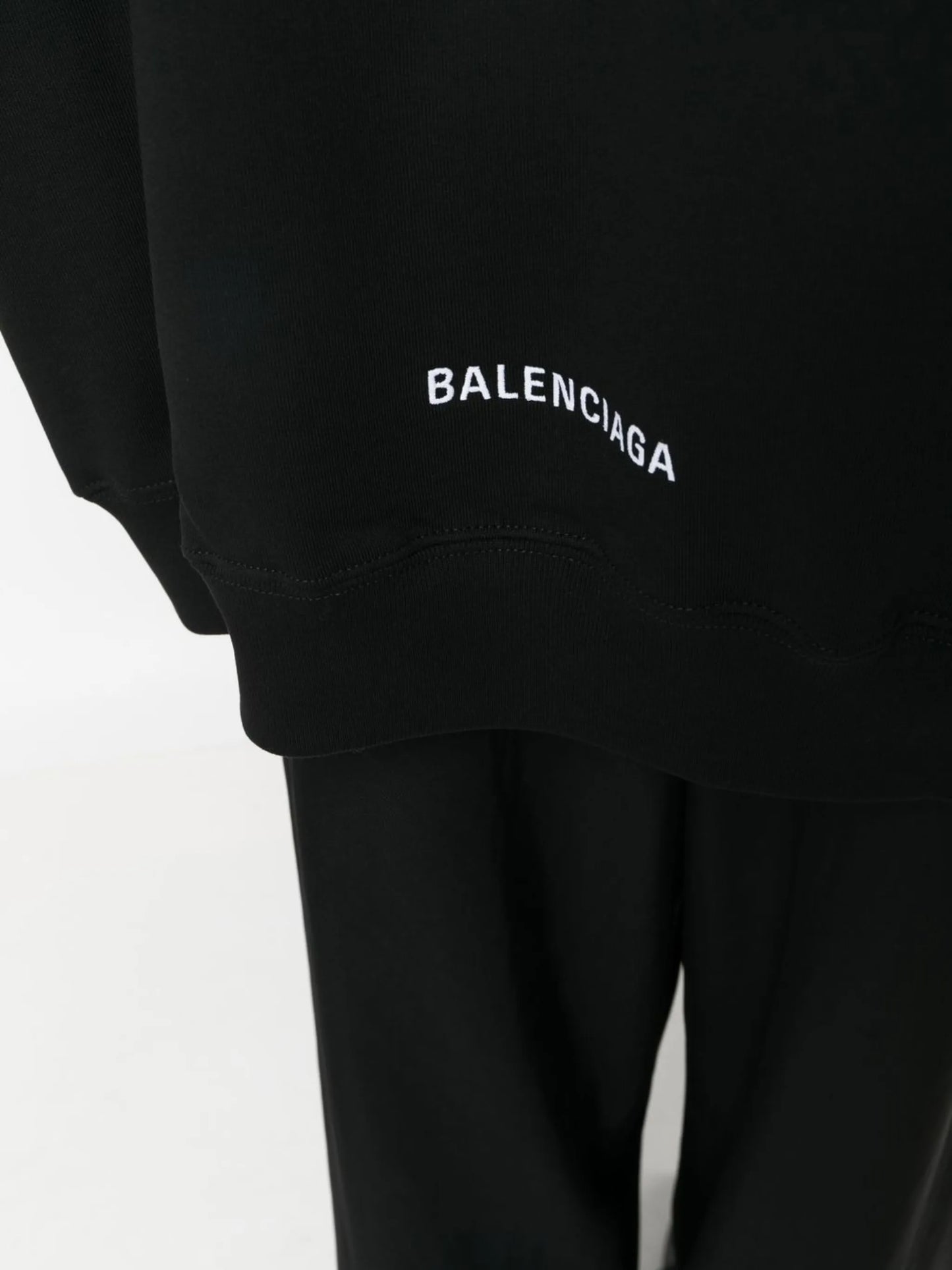 logo-embroidered oversized hoodie