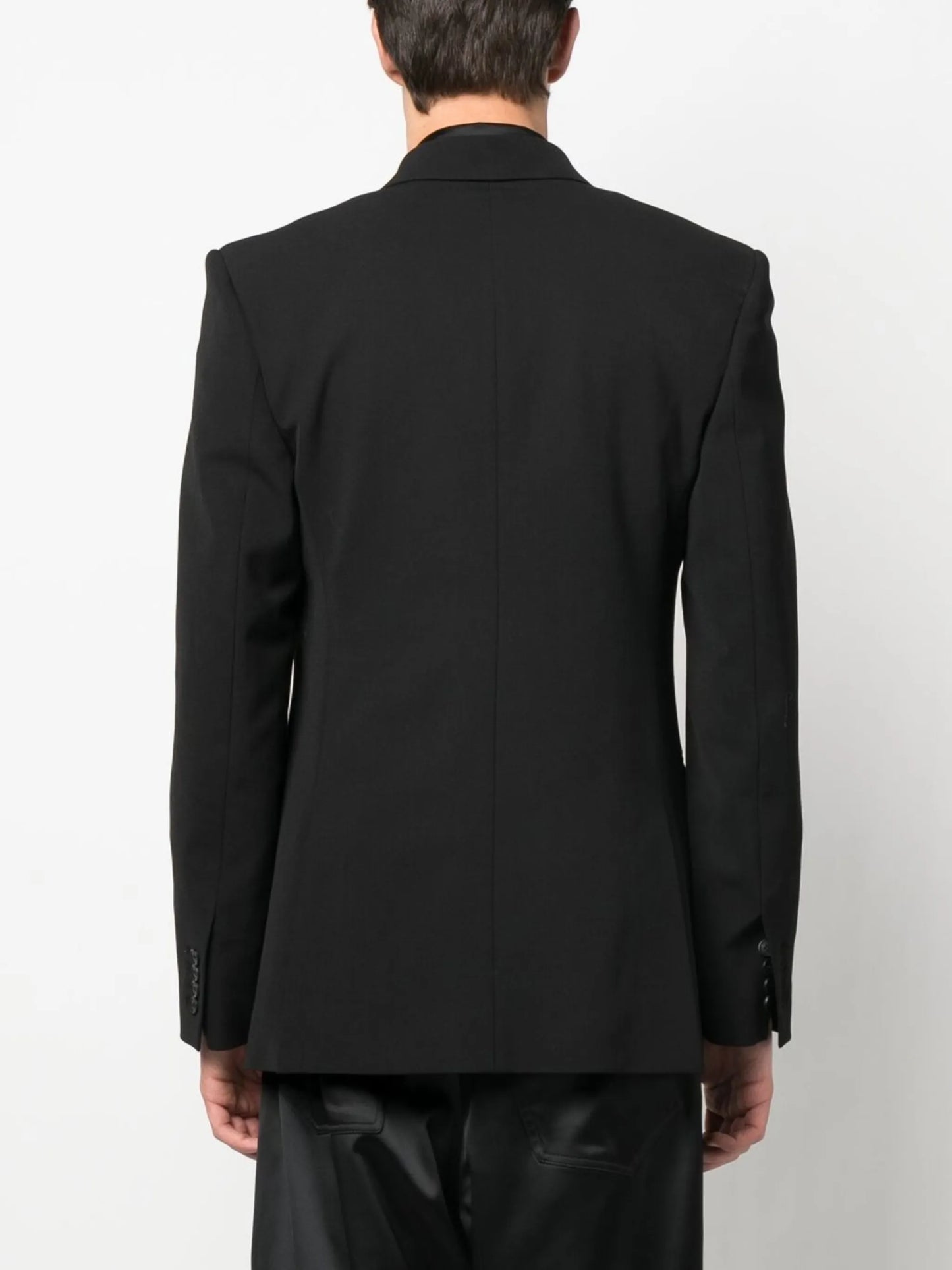 double-breasted peak-lapel blazer