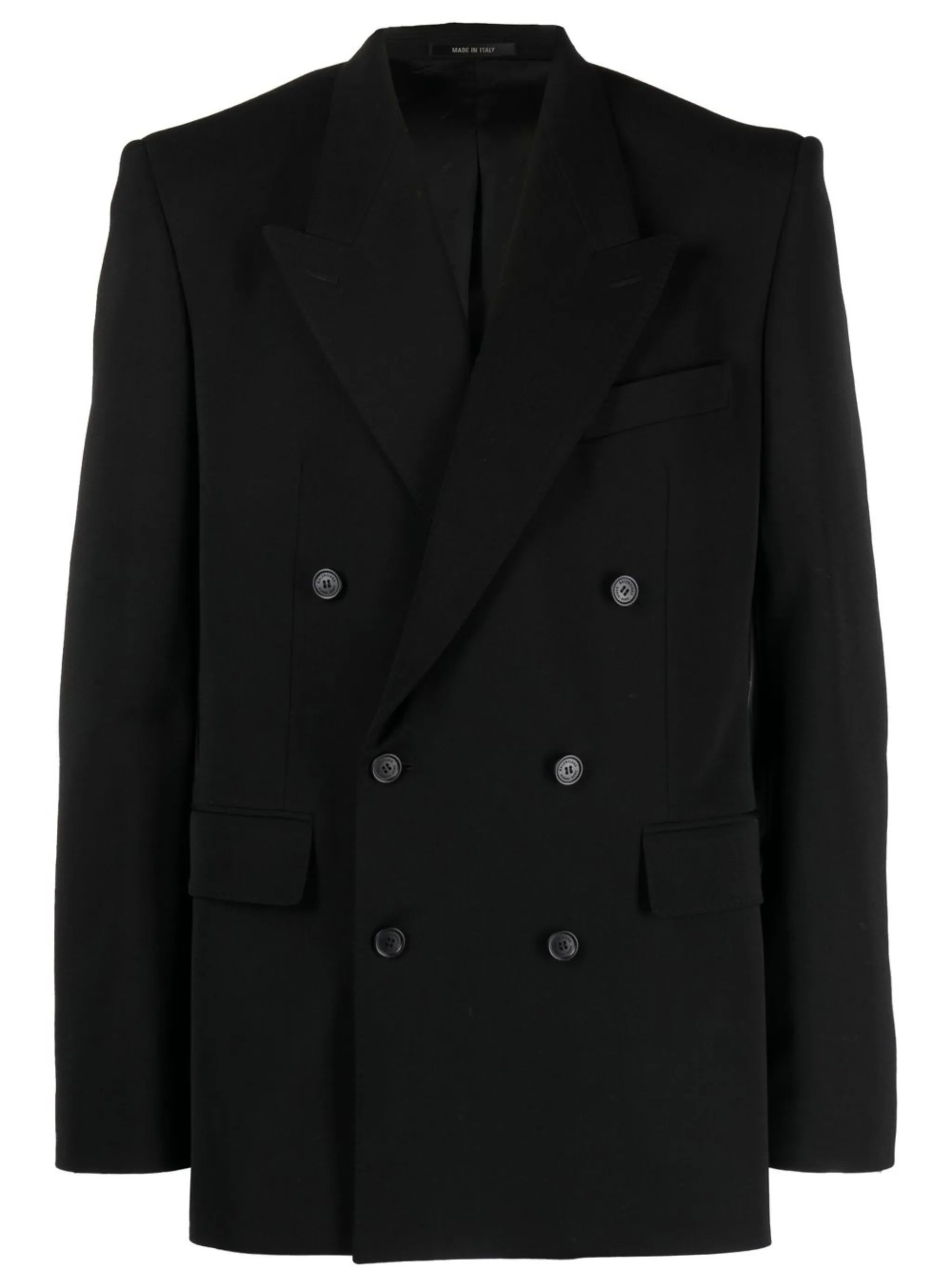 double-breasted peak-lapel blazer