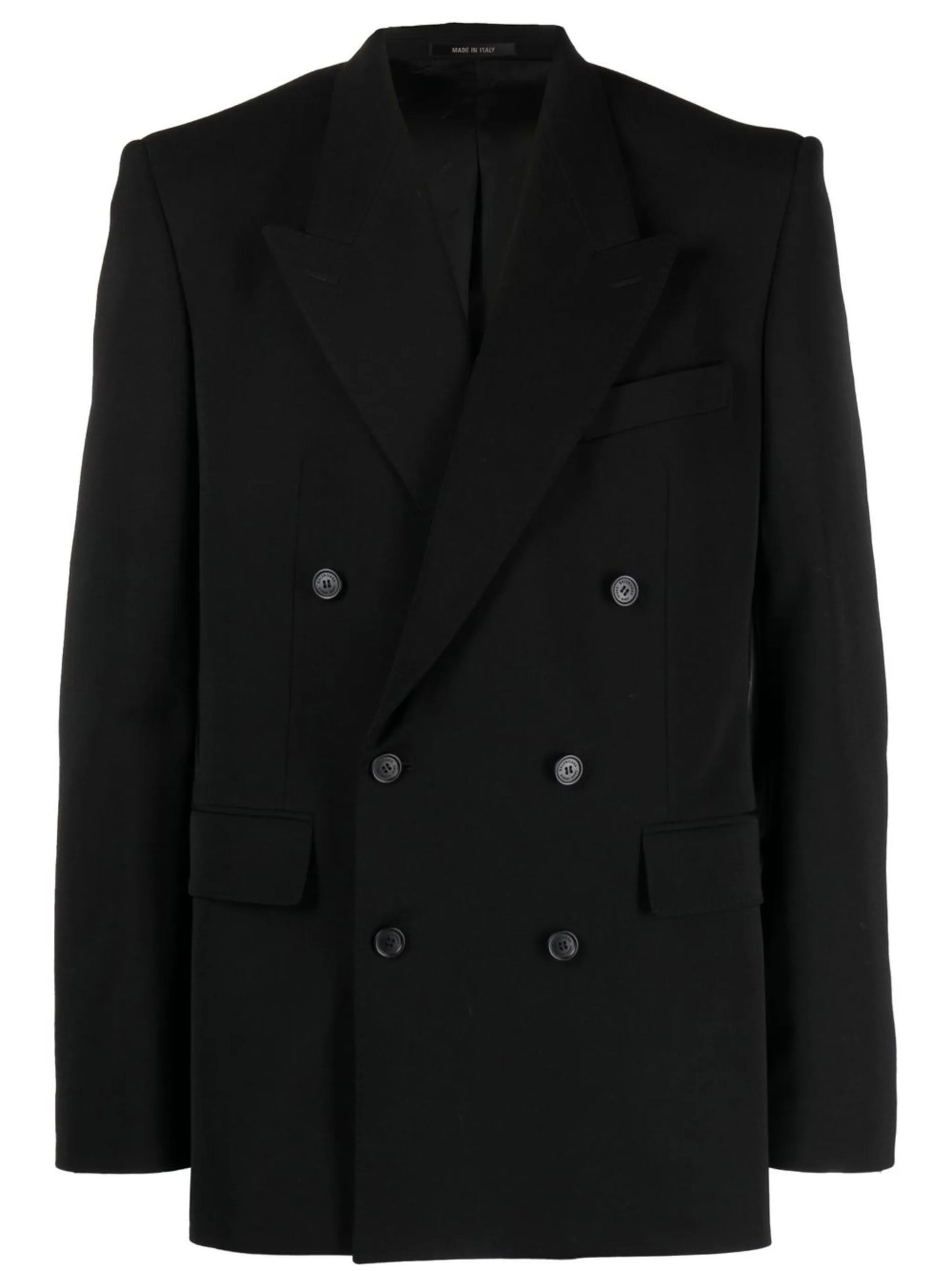 double-breasted peak-lapel blazer