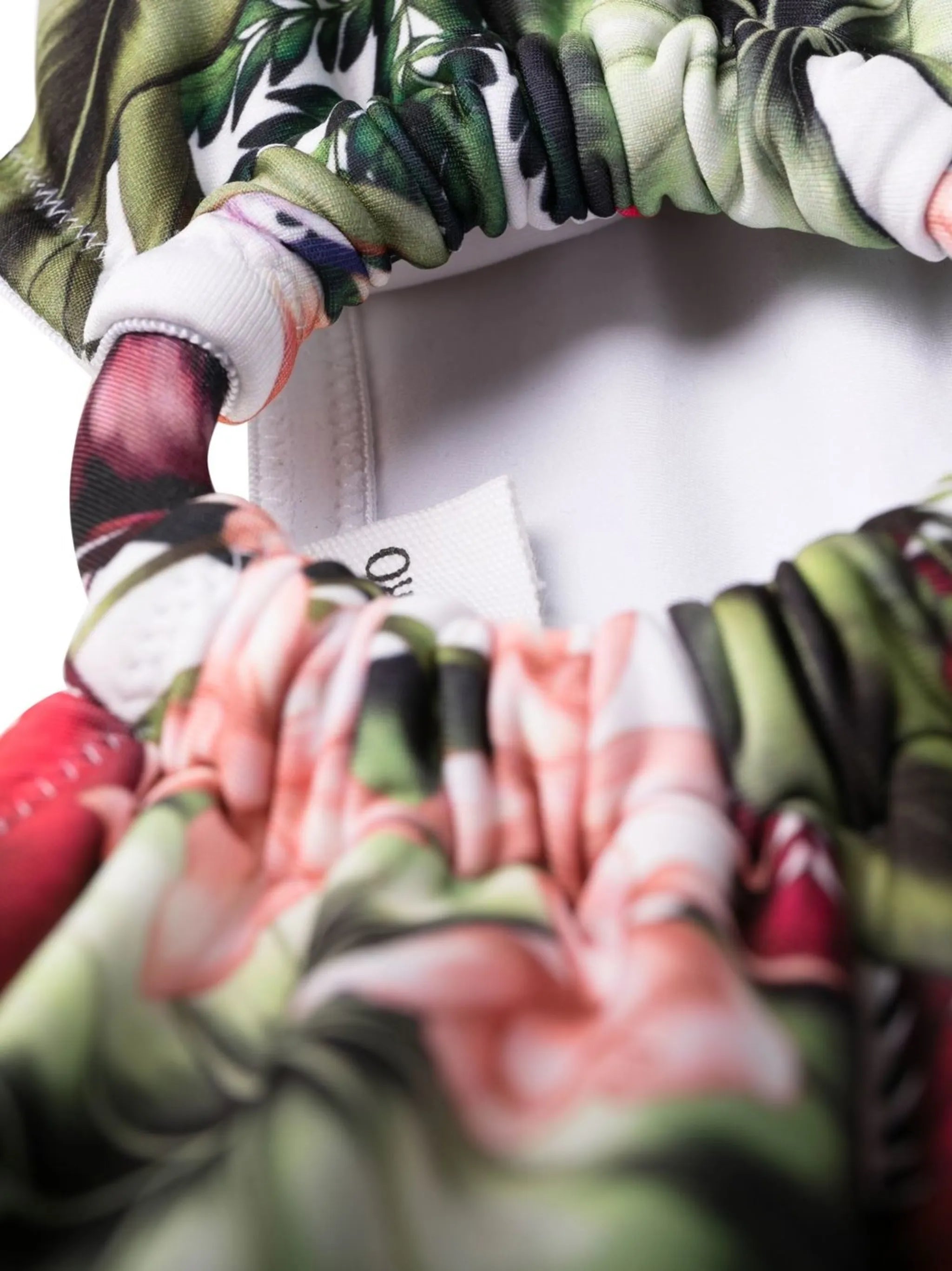 flora- print bustie bikini top