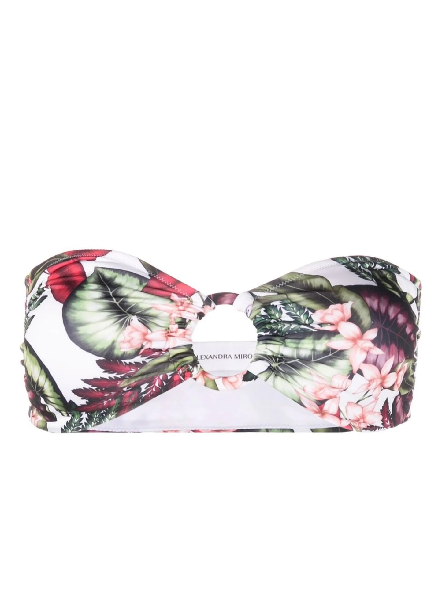 flora- print bustie bikini top