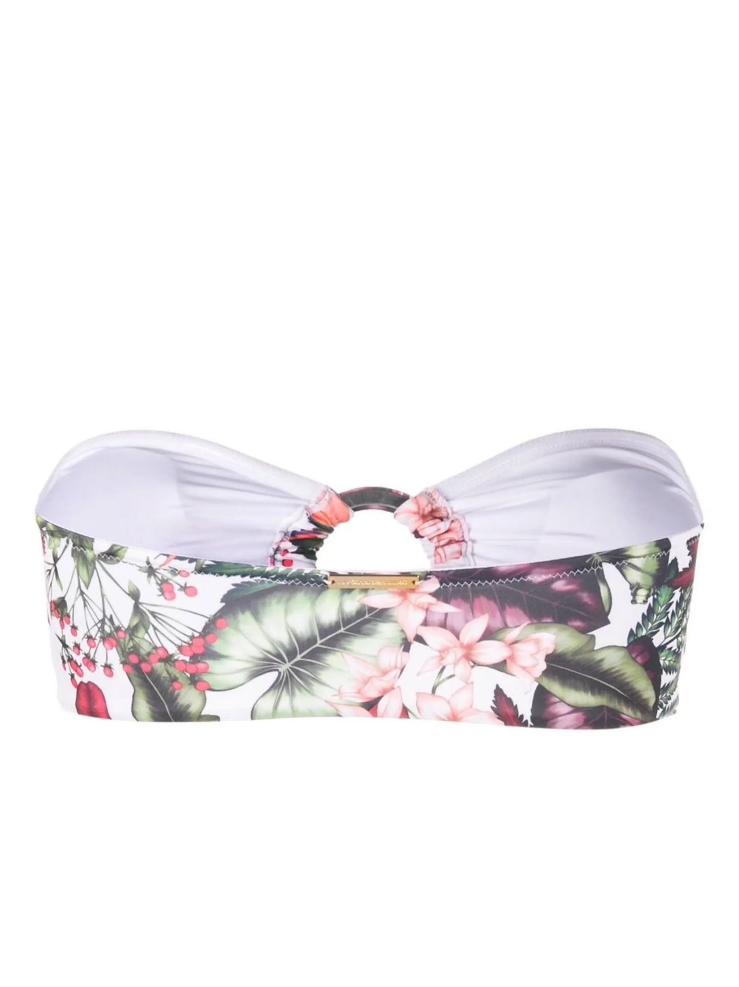 flora- print bustie bikini top