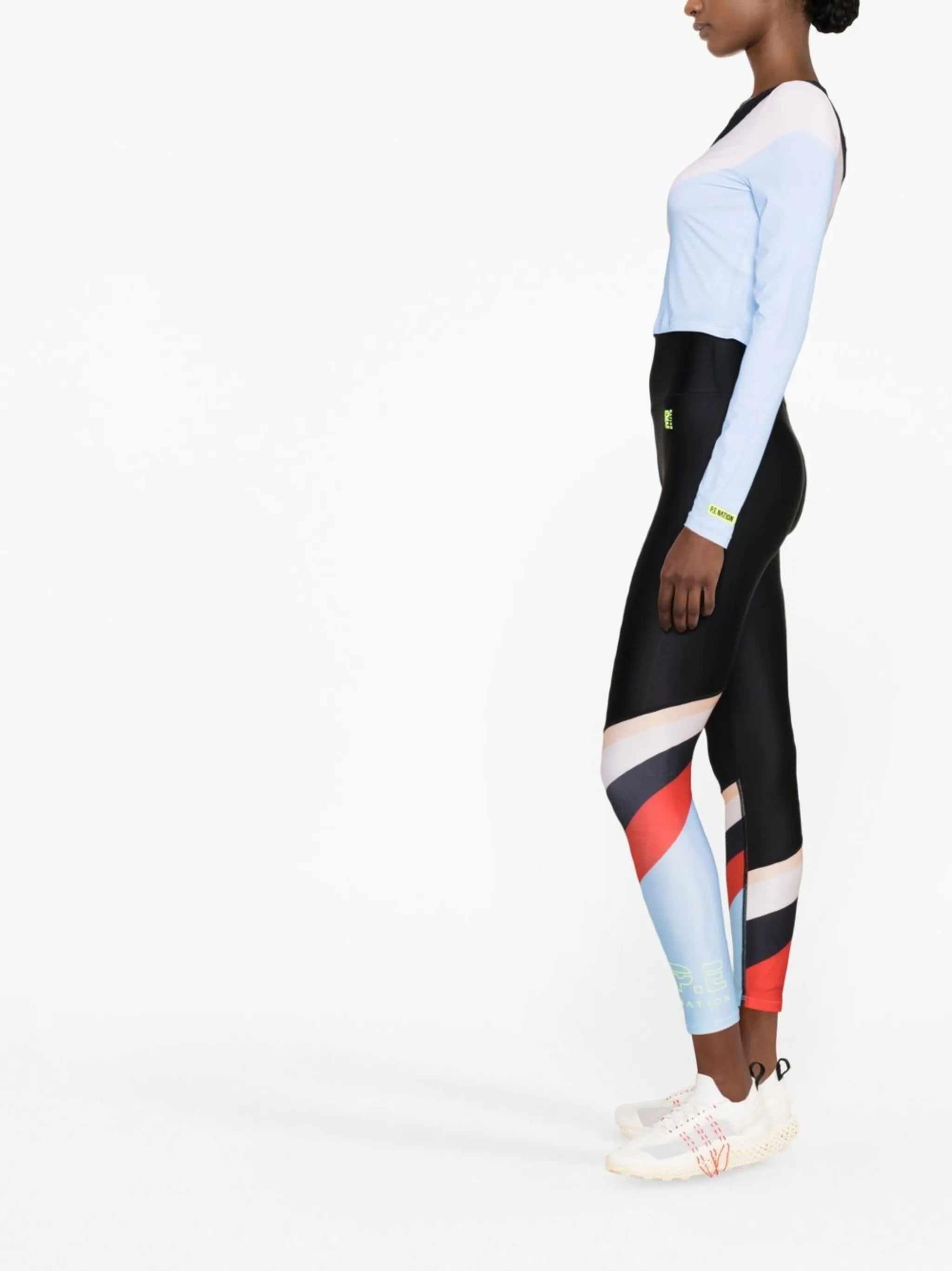 Roll Shot striped leggings