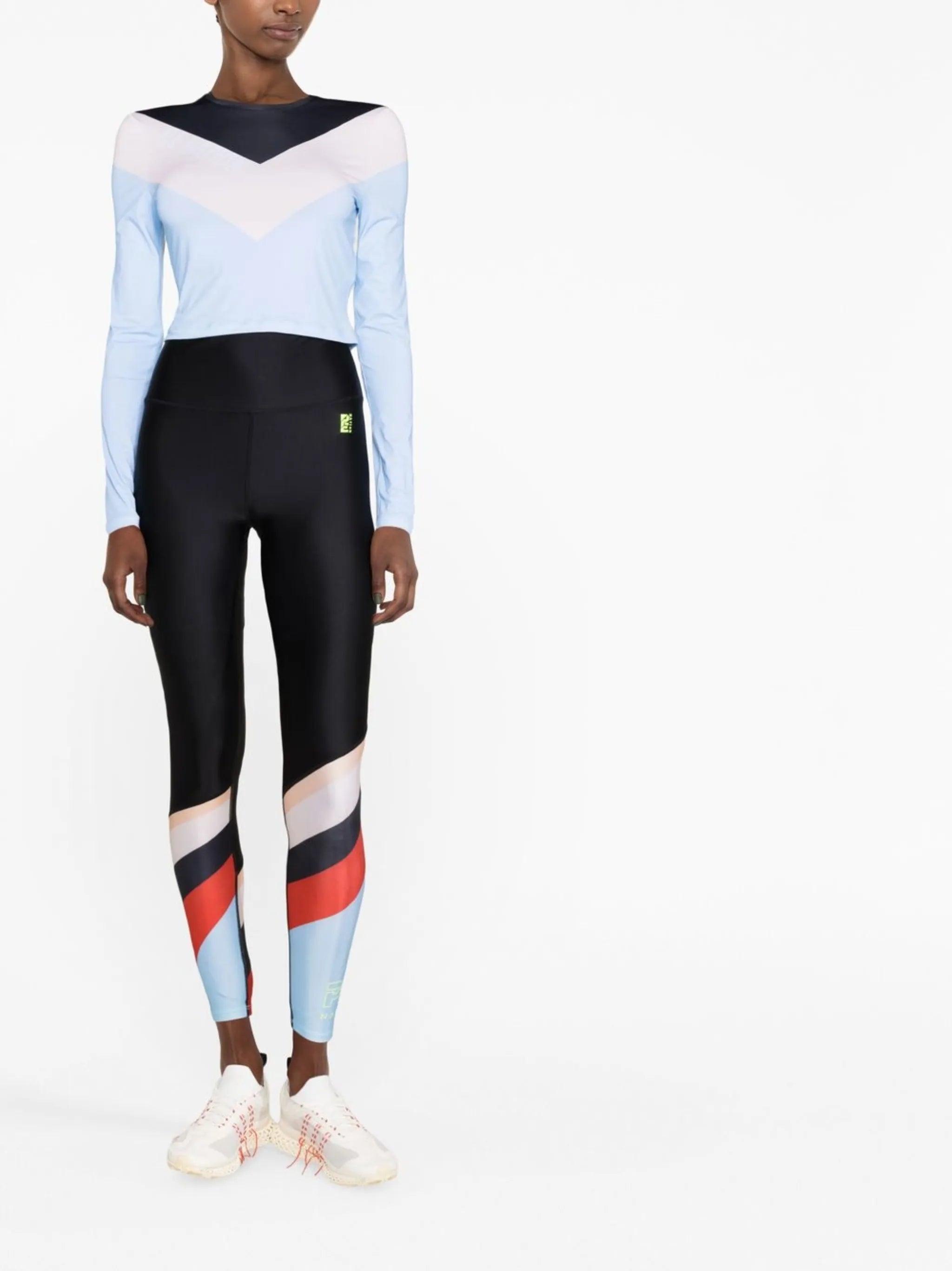 Roll Shot striped leggings