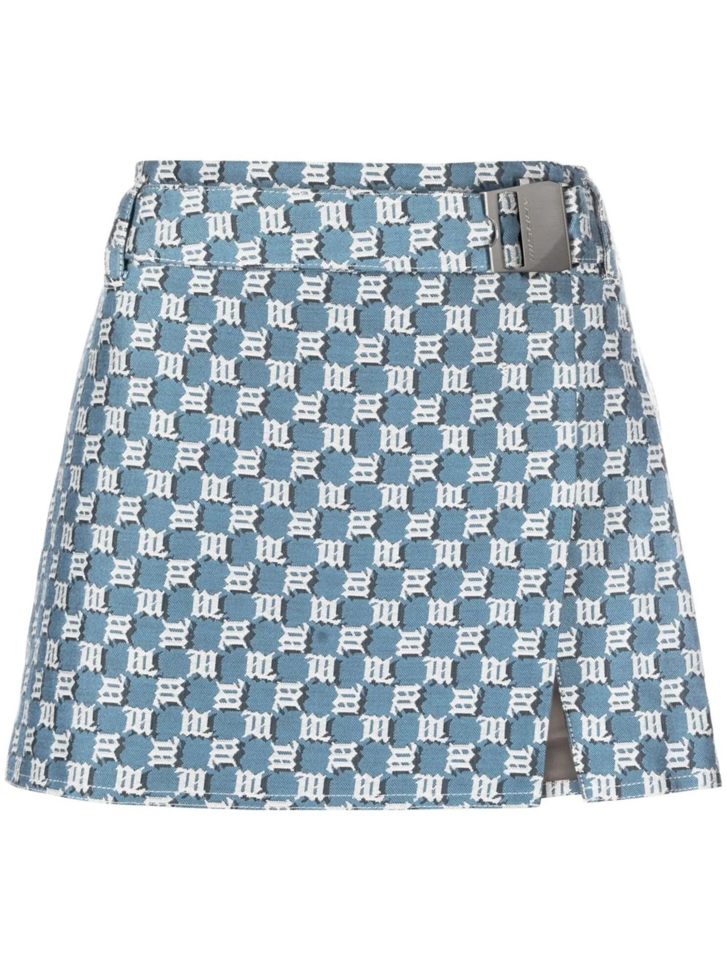 monogram jacquard mini skirt