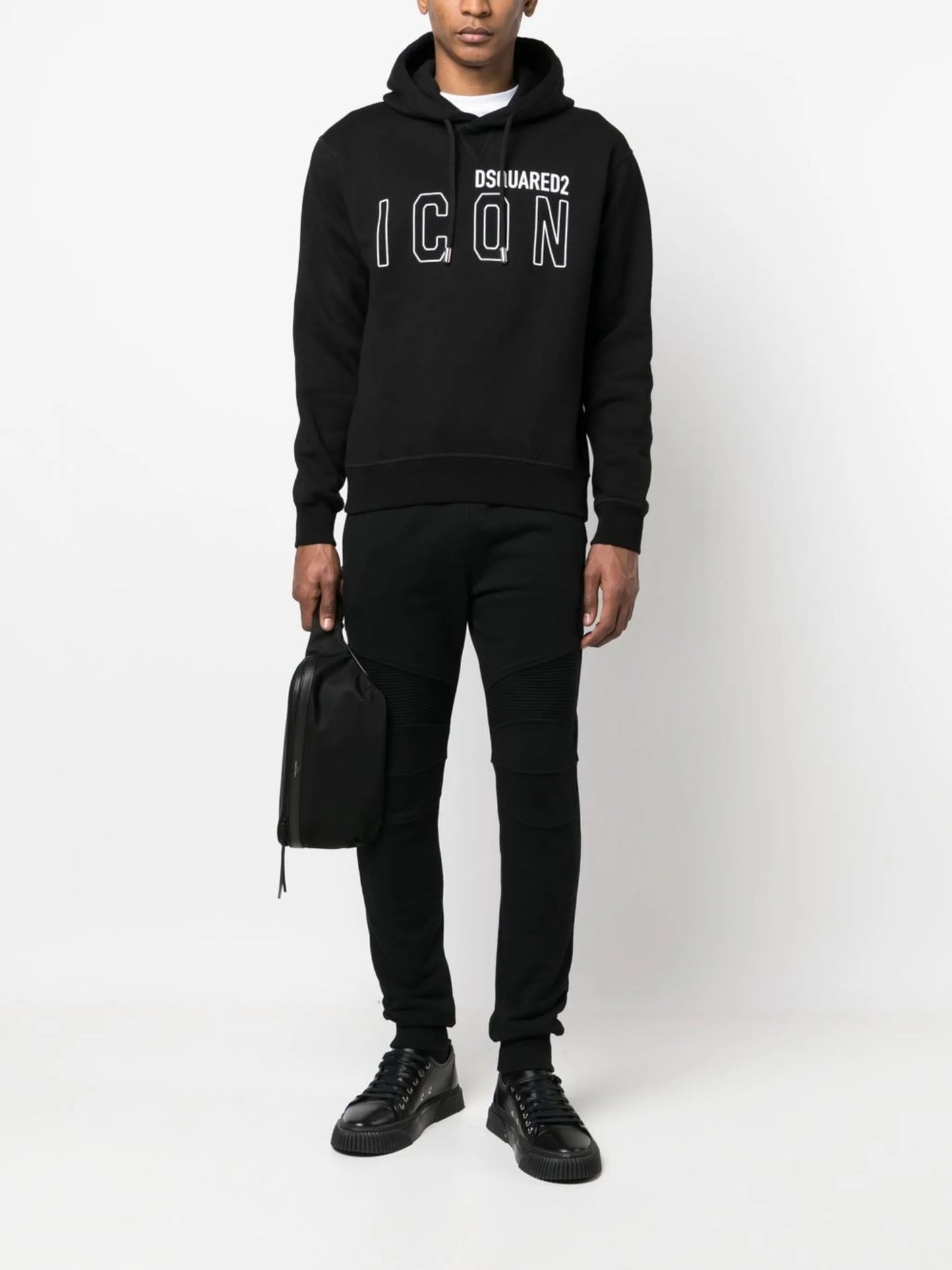 logo-print cotton hoodie