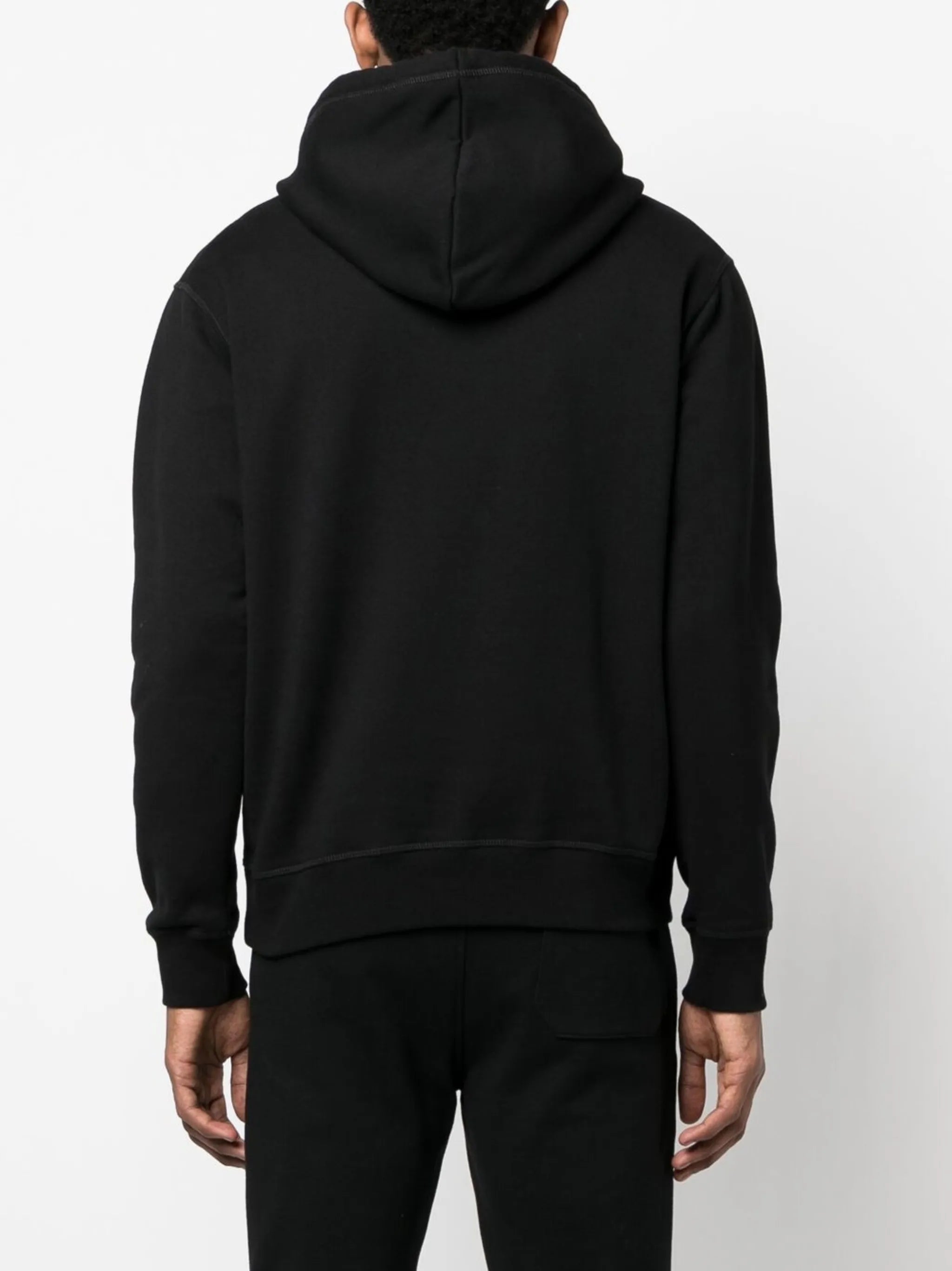 logo-print cotton hoodie
