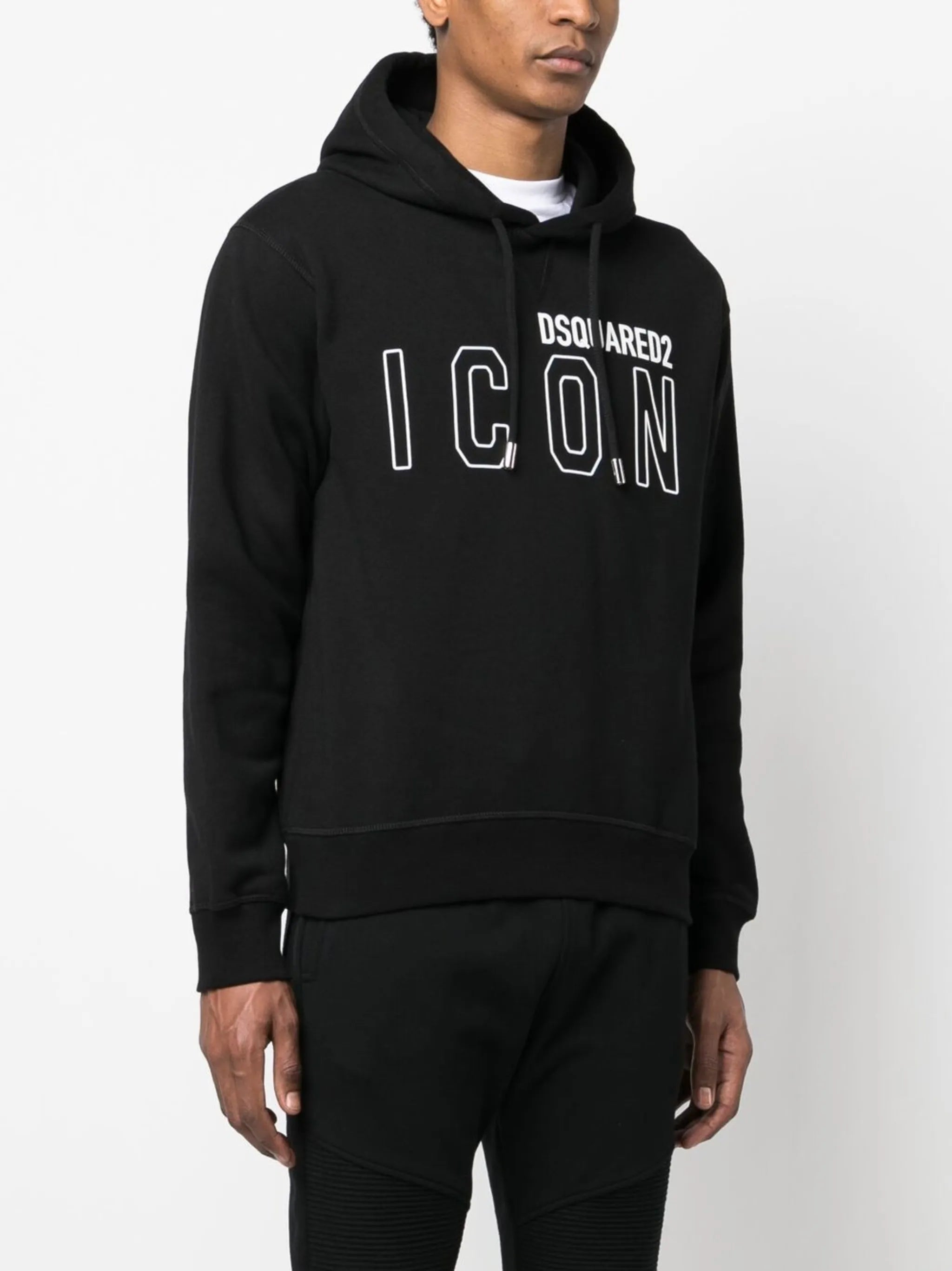 logo-print cotton hoodie