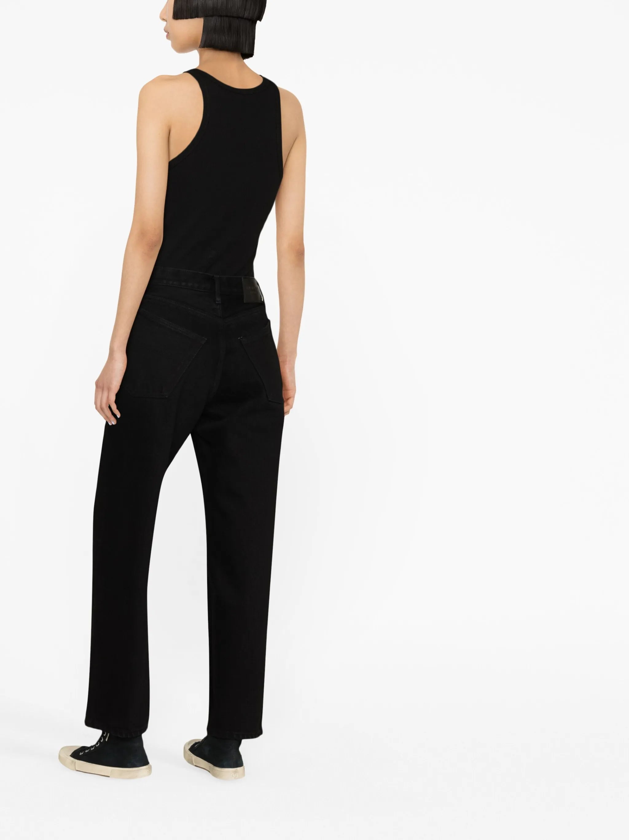 cropped straight-leg jeans