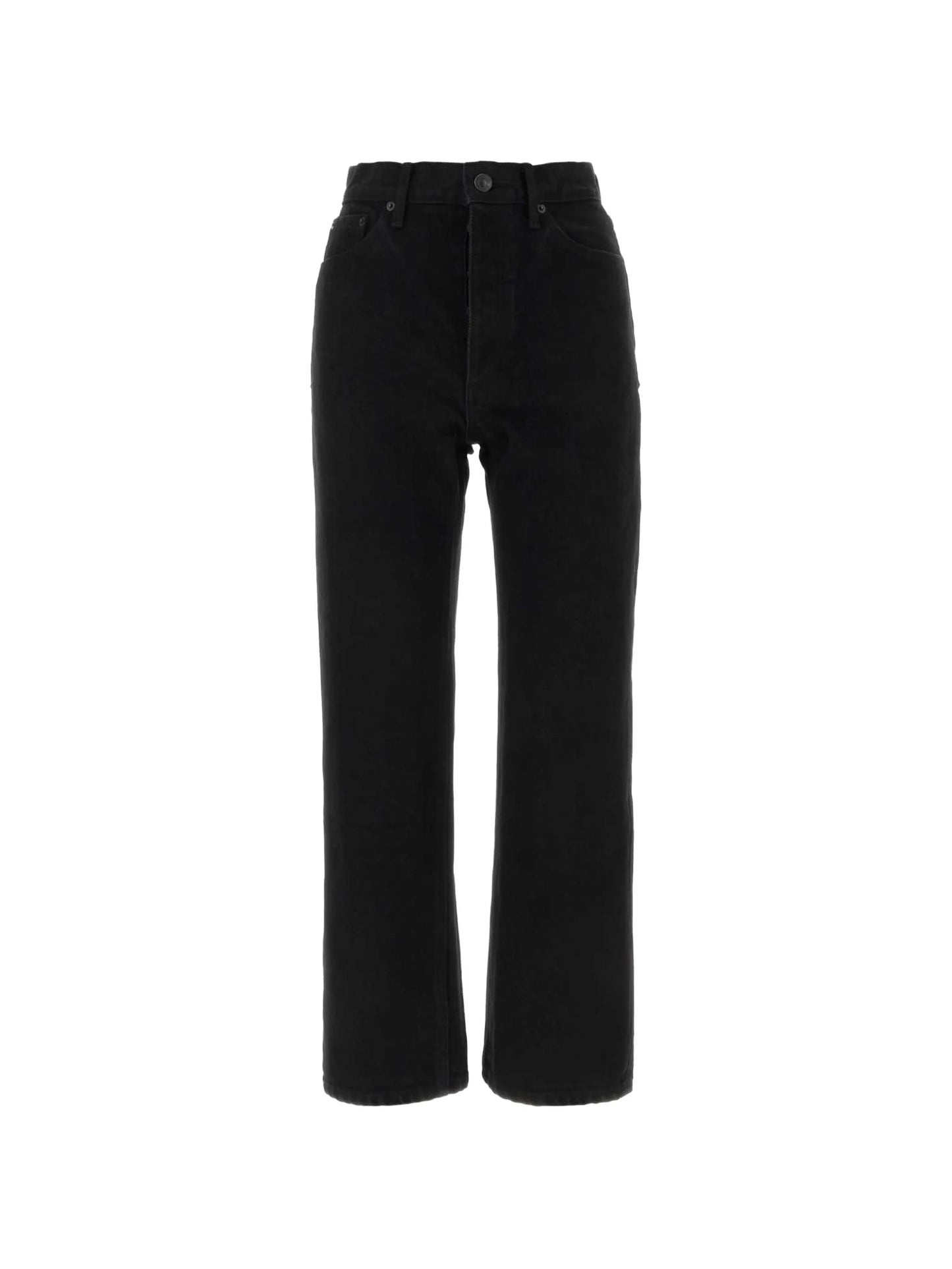 cropped straight-leg jeans