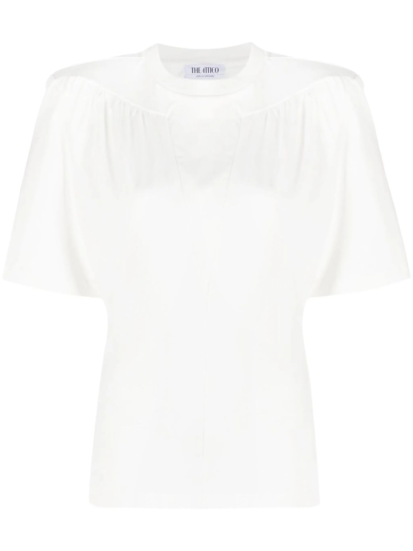 Jewel cut-out cotton T-shirt