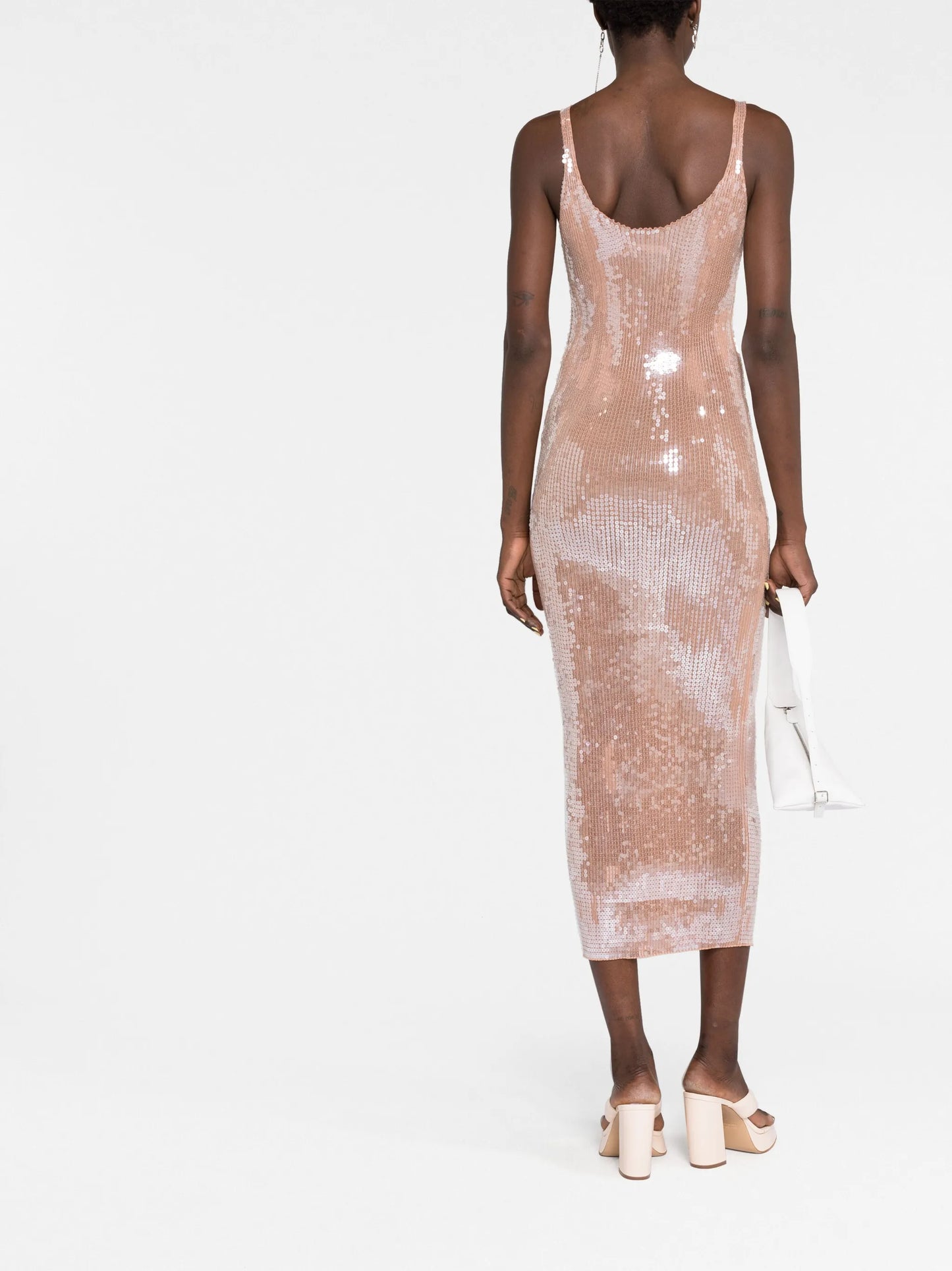 sequin-embellished midi dress