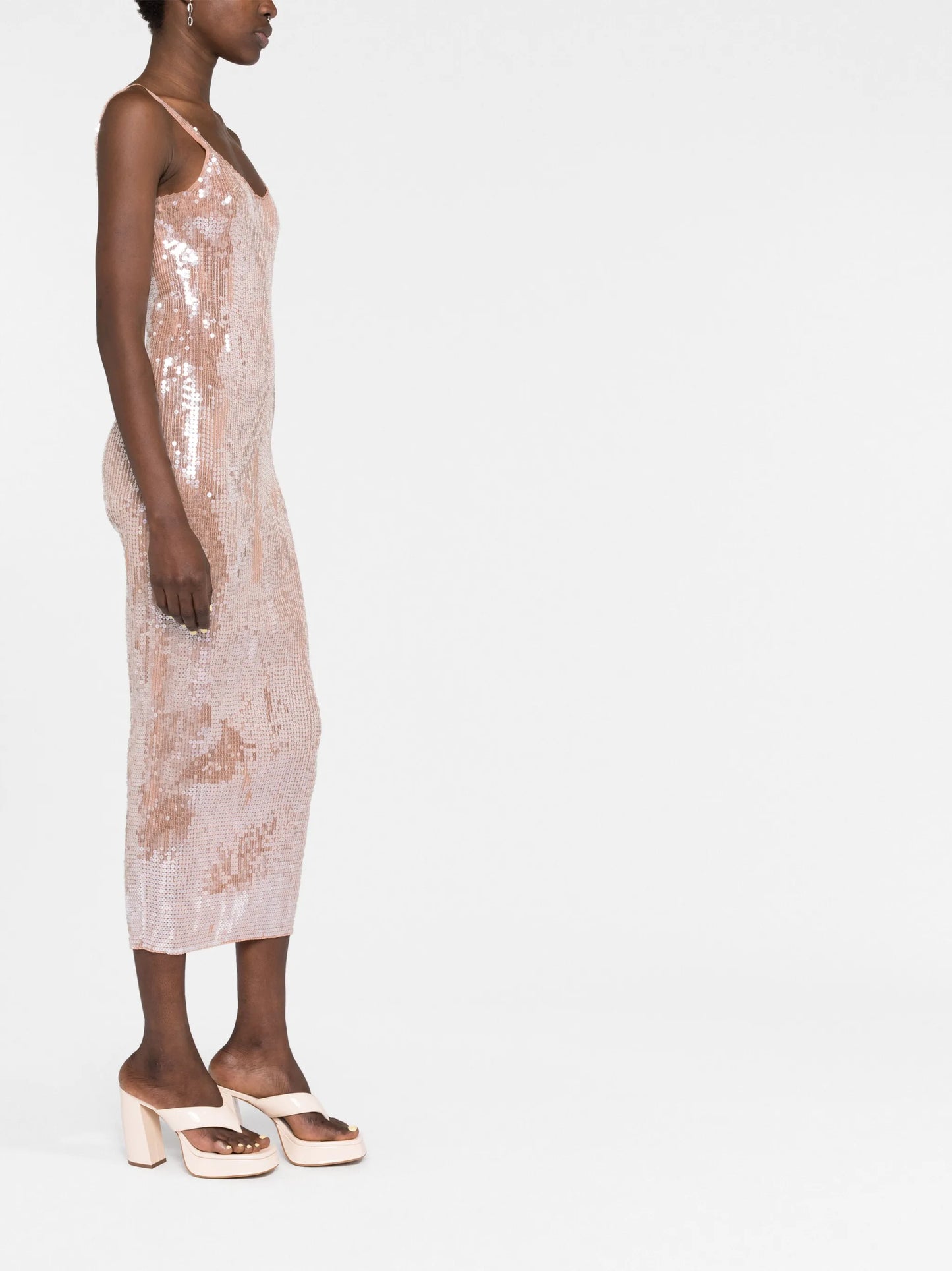 sequin-embellished midi dress