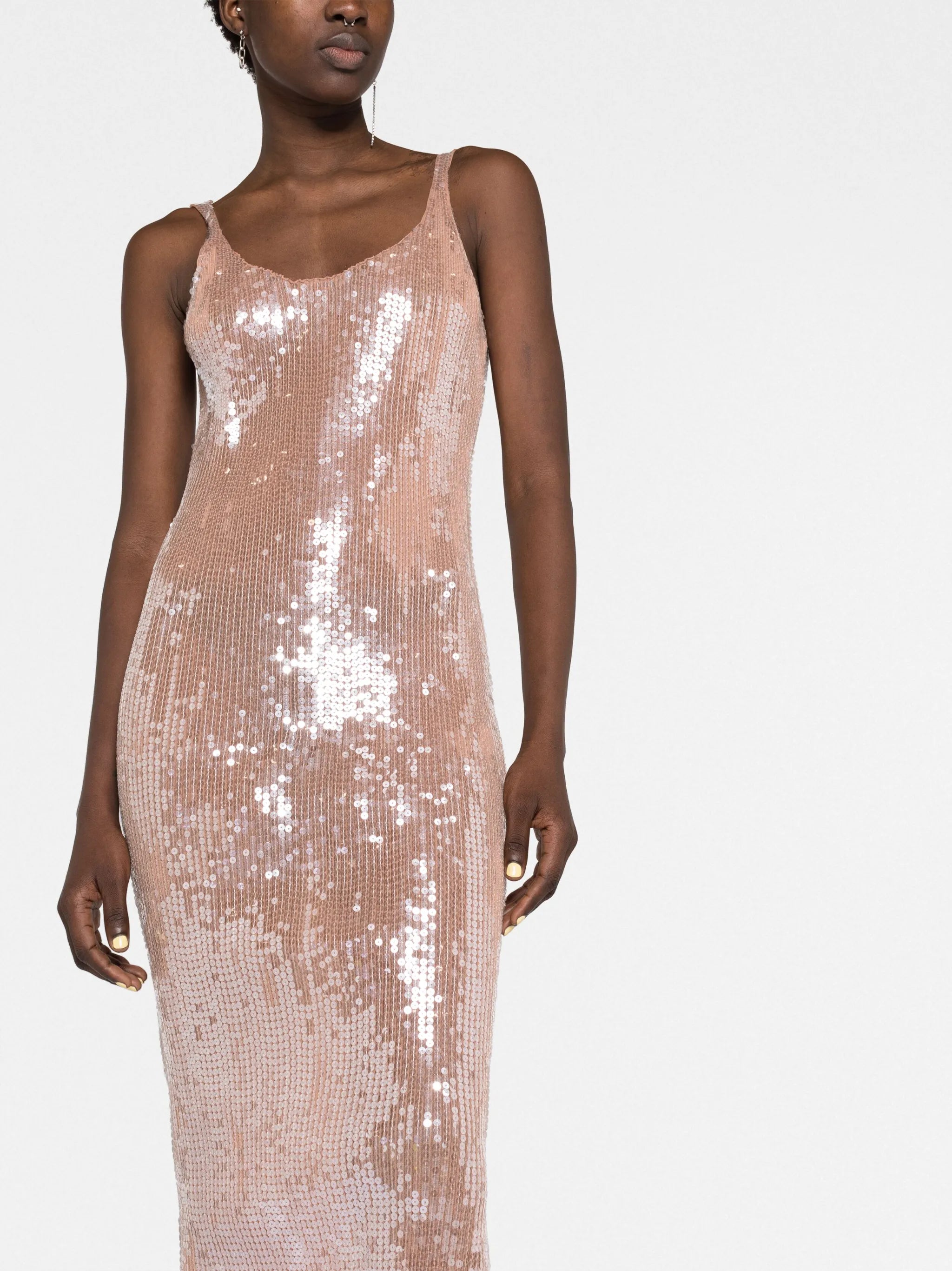 sequin-embellished midi dress