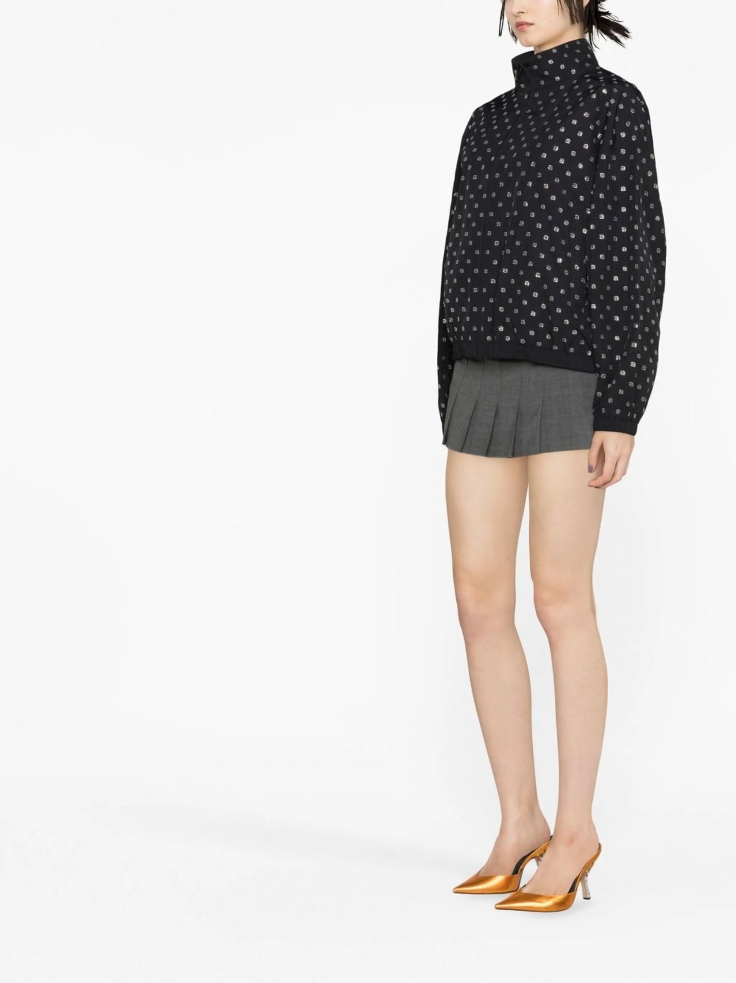 polka dot-print bomber jacket